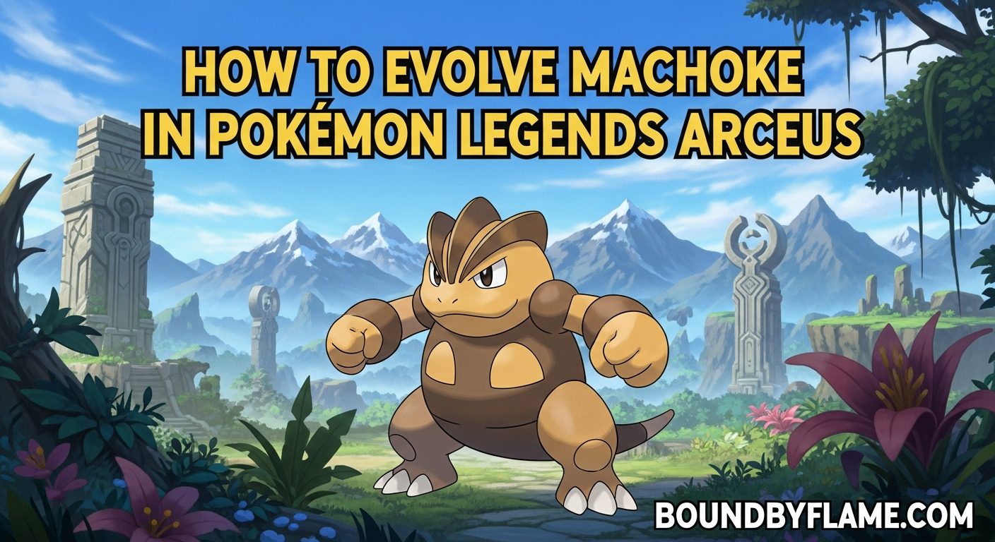 Evolve Machoke in Pokemon Legends Arceus