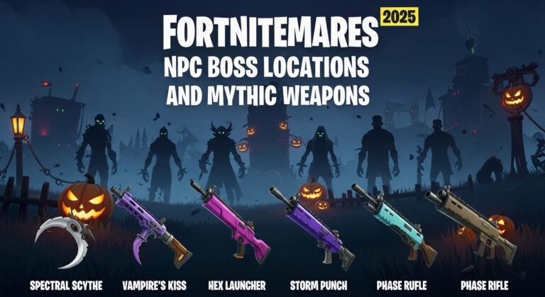 Fortnitemares NPC Boss Locations and Mythic Weapons (March 2026 ...
