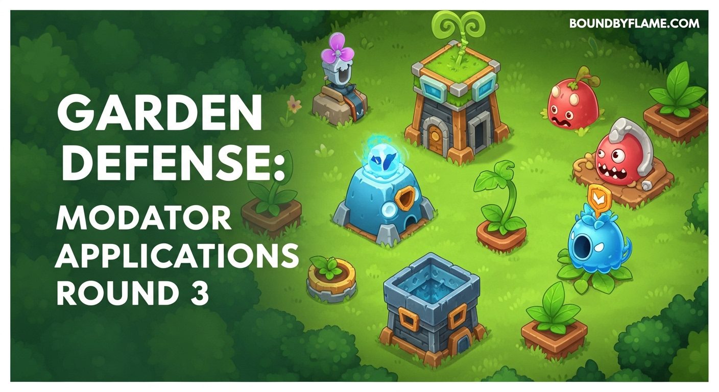 Garden Tower Defense Moderator Apps Round 3