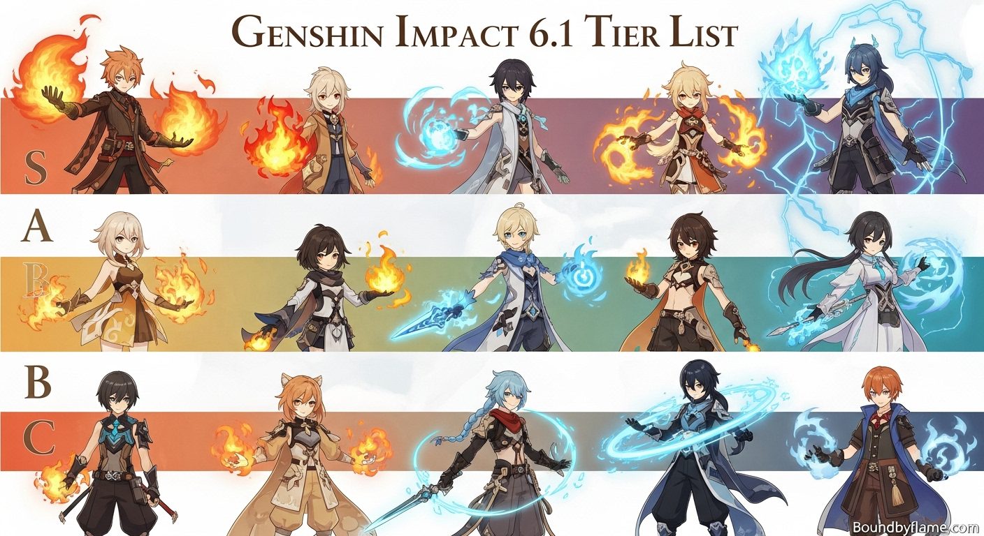 Genshin Impact 6.1 Tier List