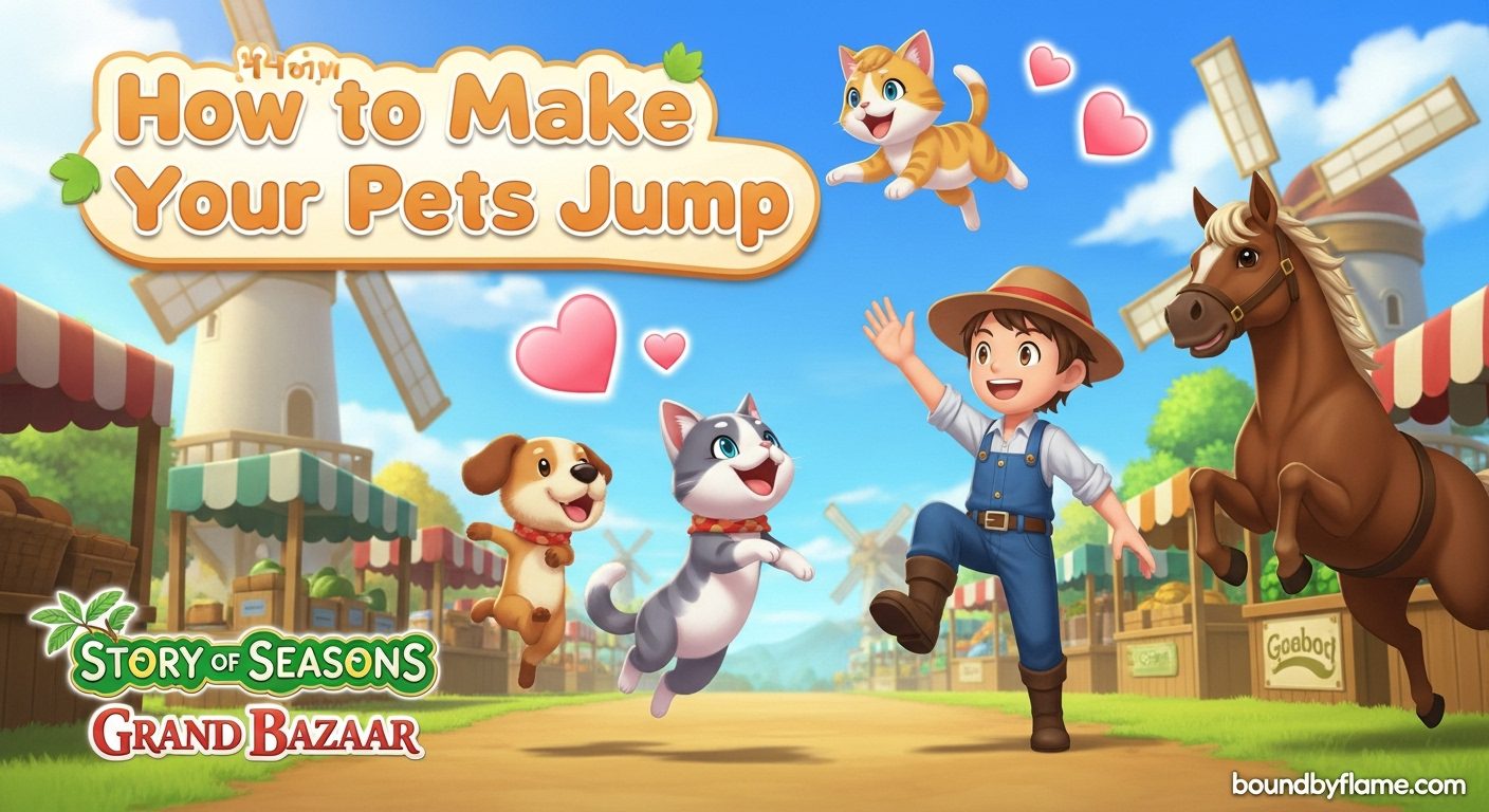 How to Make Your Pets Jump in Story of Seasons Grand Bazaar