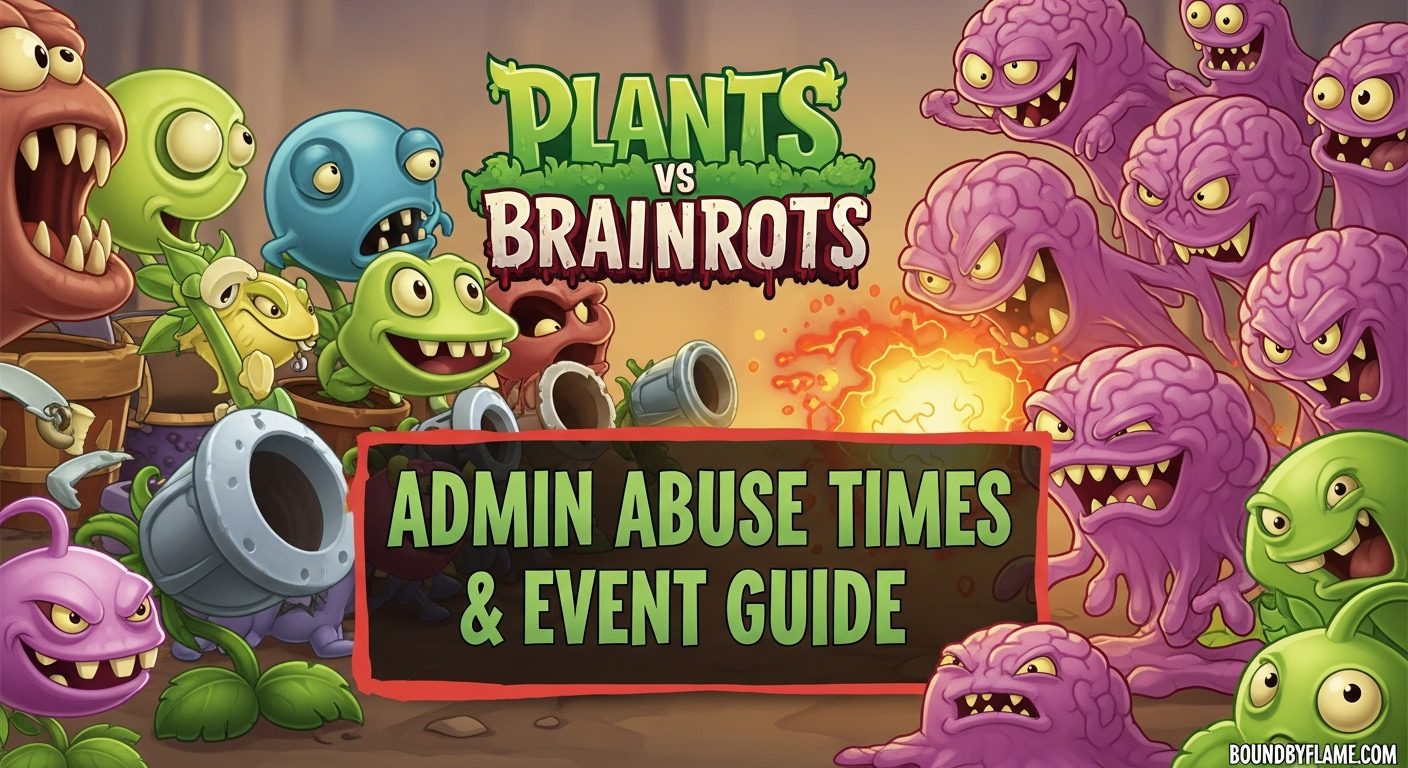 Plants vs Brainrots Admin Abuse Times