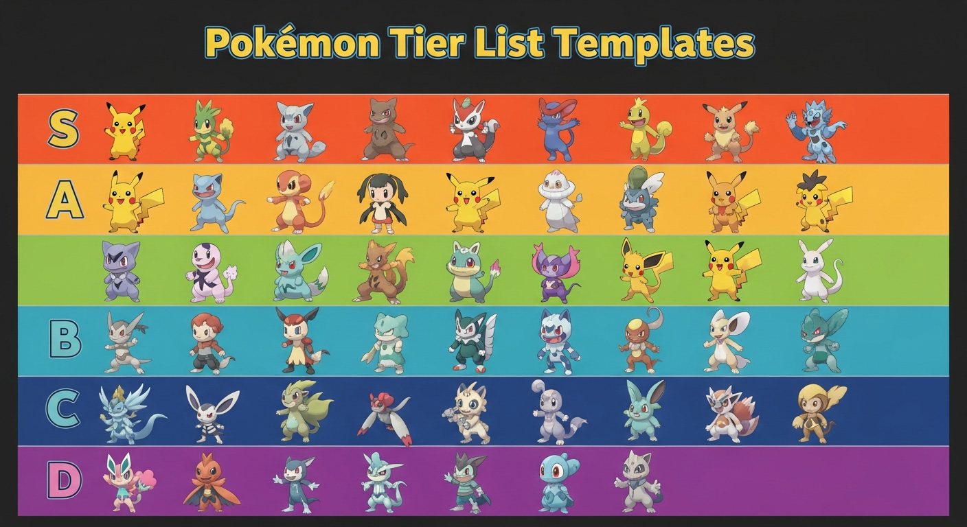 Pokémon Tier List Templates