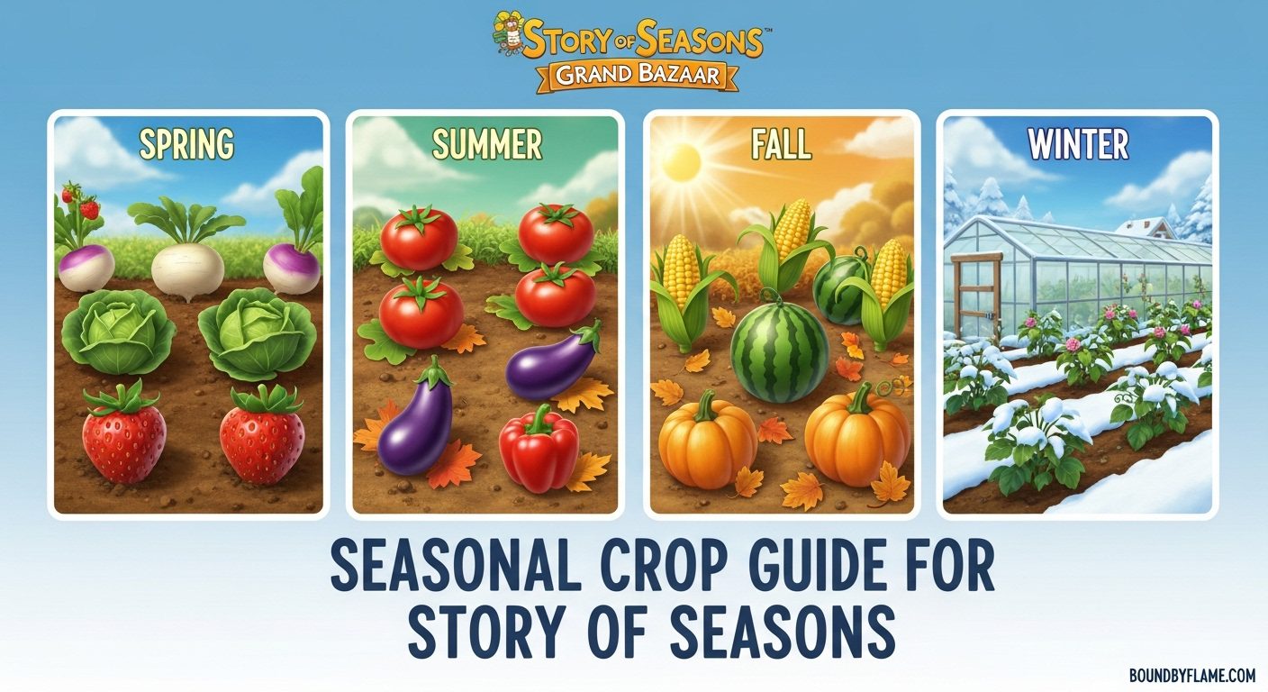 Seasonal Crop Guide for Story of Seasons
