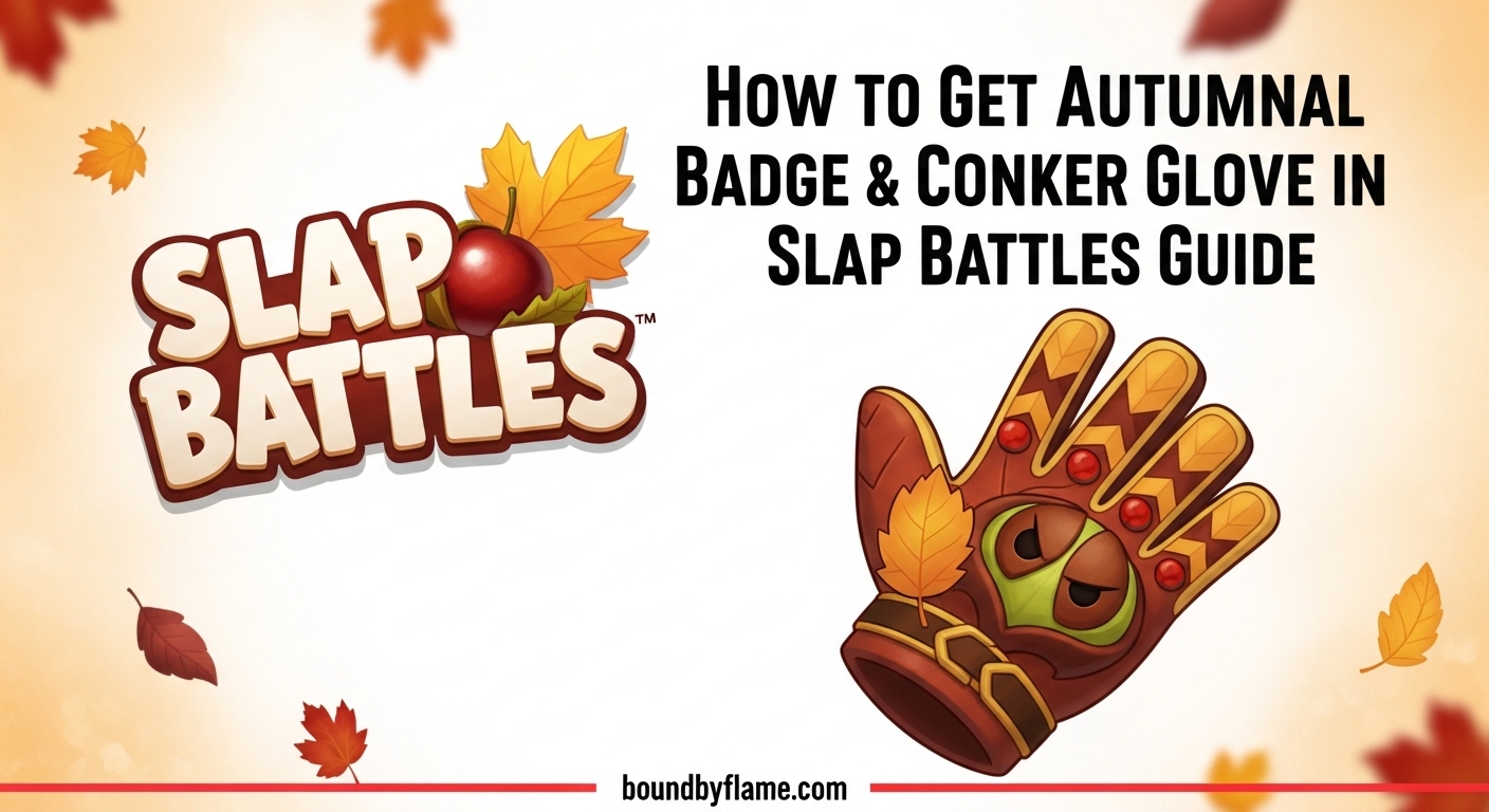 Autumnal Badge & Conker Glove