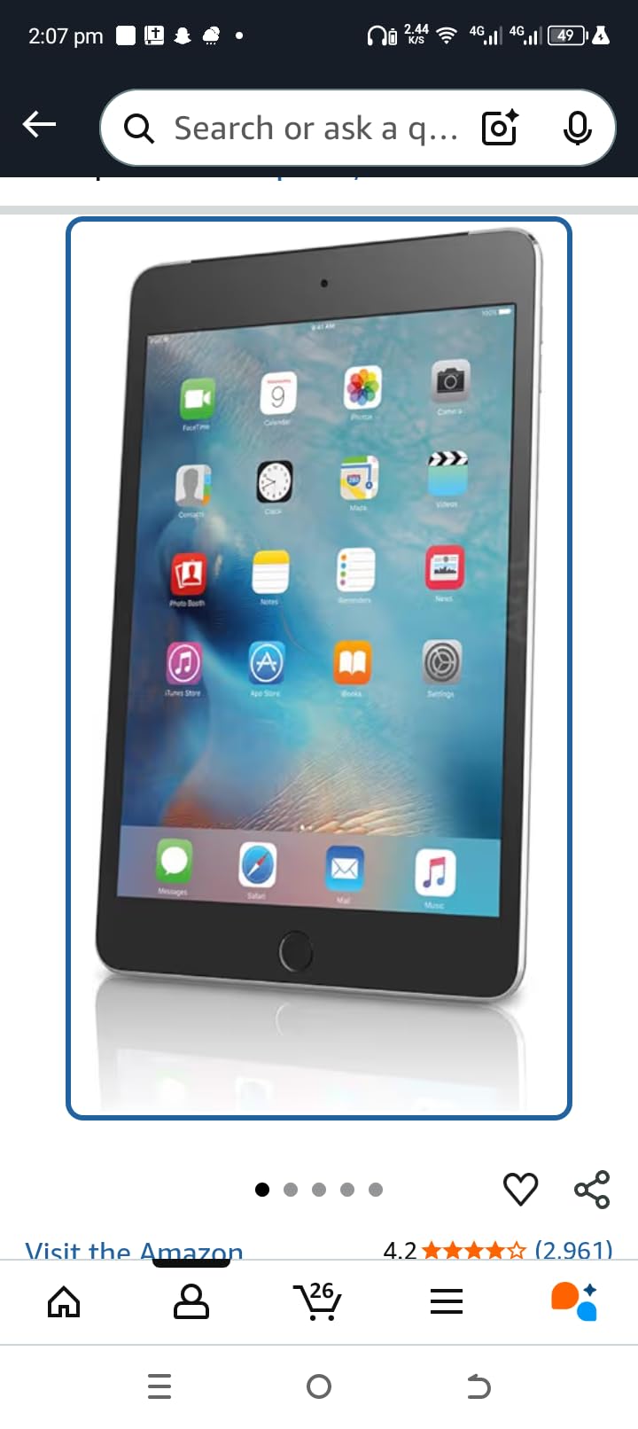 Apple iPad Mini 4, 128GB, Space Gray - WiFi (Renewed) - Customer Photo 2