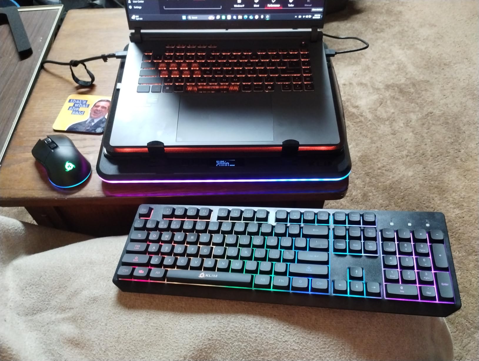 KLIM Chroma Wireless Keyboard – RGB Backlit Gaming, Rechargeable Battery, PC Keyboard, Durable & Water-Resistant, Compatible with PS4, PS5 & Mac - Black Customer Review KLIM Chroma Wireless Keyboard – RGB Backlit Gaming, Rechargeable Battery, PC Keyboard, Durable & Water-Resistant, Compatible with PS4, PS5 & Mac - Black - Customer Photo 1
