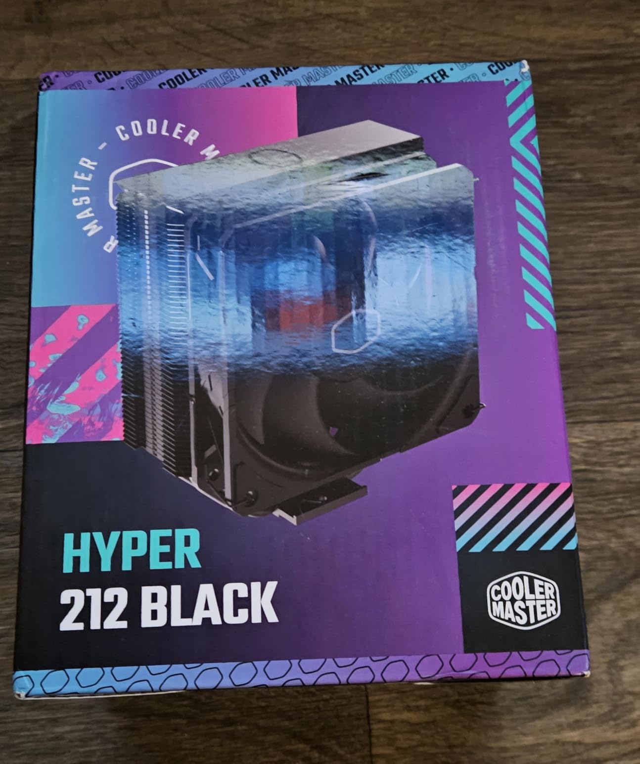 Cooler Master Hyper 212 Black CPU Air Cooler, SickleFlow 120 Edge PWM Fan, Aluminum Top Cover, 4 Copper Heat Pipes, 152mm Tall, AMD Ryzen AM5/AM4, Intel LGA 1851/1700/1200 Brackets Customer Review Cooler Master Hyper 212 Black CPU Air Cooler, SickleFlow 120 Edge PWM Fan, Aluminum Top Cover, 4 Copper Heat Pipes, 152mm Tall, AMD Ryzen AM5/AM4, Intel LGA 1851/1700/1200 Brackets - Customer Photo 1