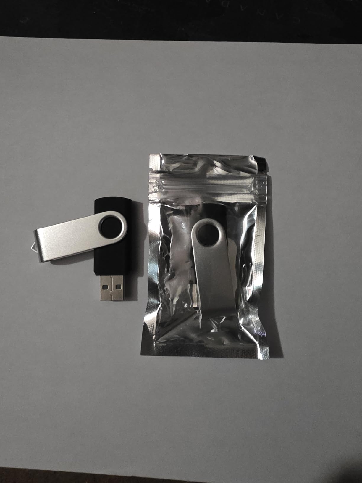 2 Pack 64GB USB Flash Drive USB 2.0 Thumb Drives Jump Drive Fold Storage Memory Stick Swivel Design - Black customer photo 1