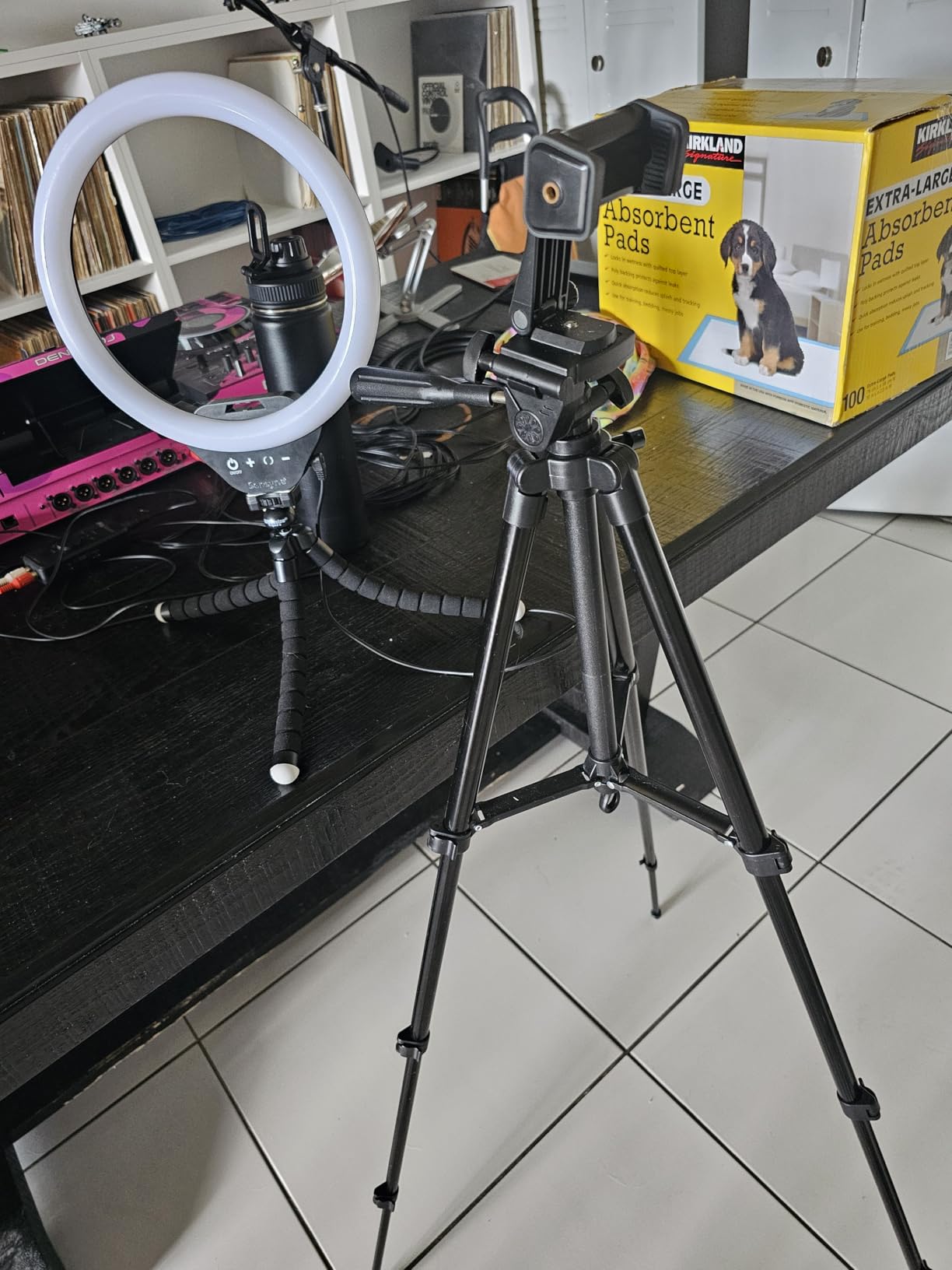 Sensyne 10'' Ring Light with 50'' Extendable Tripod Stand, LED Circle Lights with Phone Holder for Live Stream/Makeup/YouTube Video/TikTok, Compatible with All Phones - Customer Photo 2