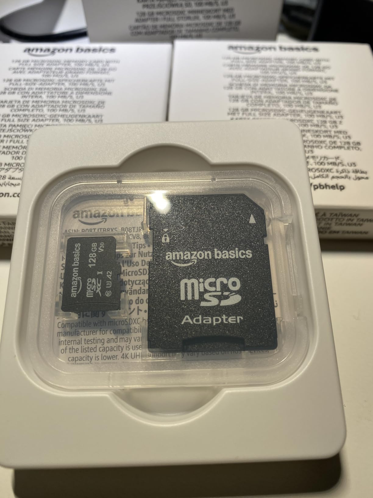 Amazon Basics MicroSDXC UHS-I Class 10 Memory Card with Full Size Adapter, A2, U3, V30, 4K, Read Speed up to 100 MB/s, 64 GB (2pack), for GoPro Cameras Storage, Black - Customer Photo 2