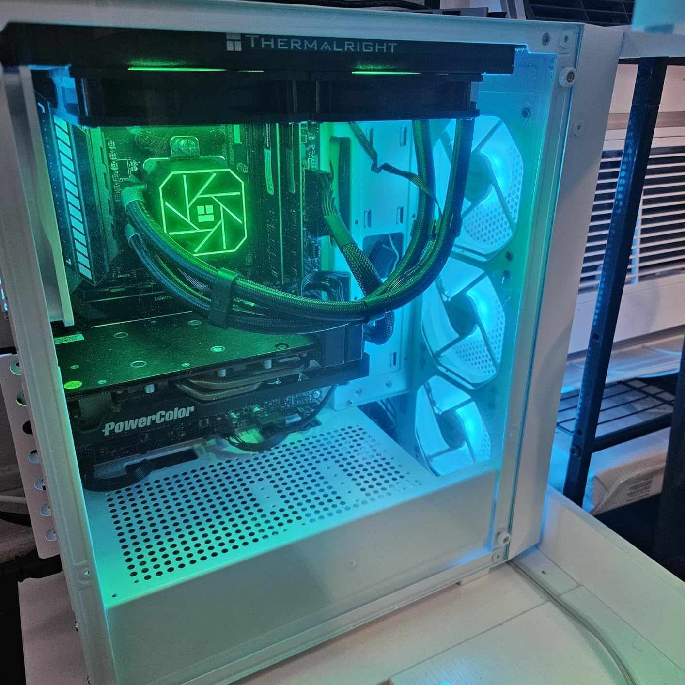 GAMDIAS White RGB Gaming ATX Mid Tower Computer PC Case with Side Tempered Glass Panel and a Magnetic Dust Filter & 3 Built-in 120mm ARGB Fans Customer Review GAMDIAS White RGB Gaming ATX Mid Tower Computer PC Case with Side Tempered Glass Panel and a Magnetic Dust Filter & 3 Built-in 120mm ARGB Fans - Customer Photo 2