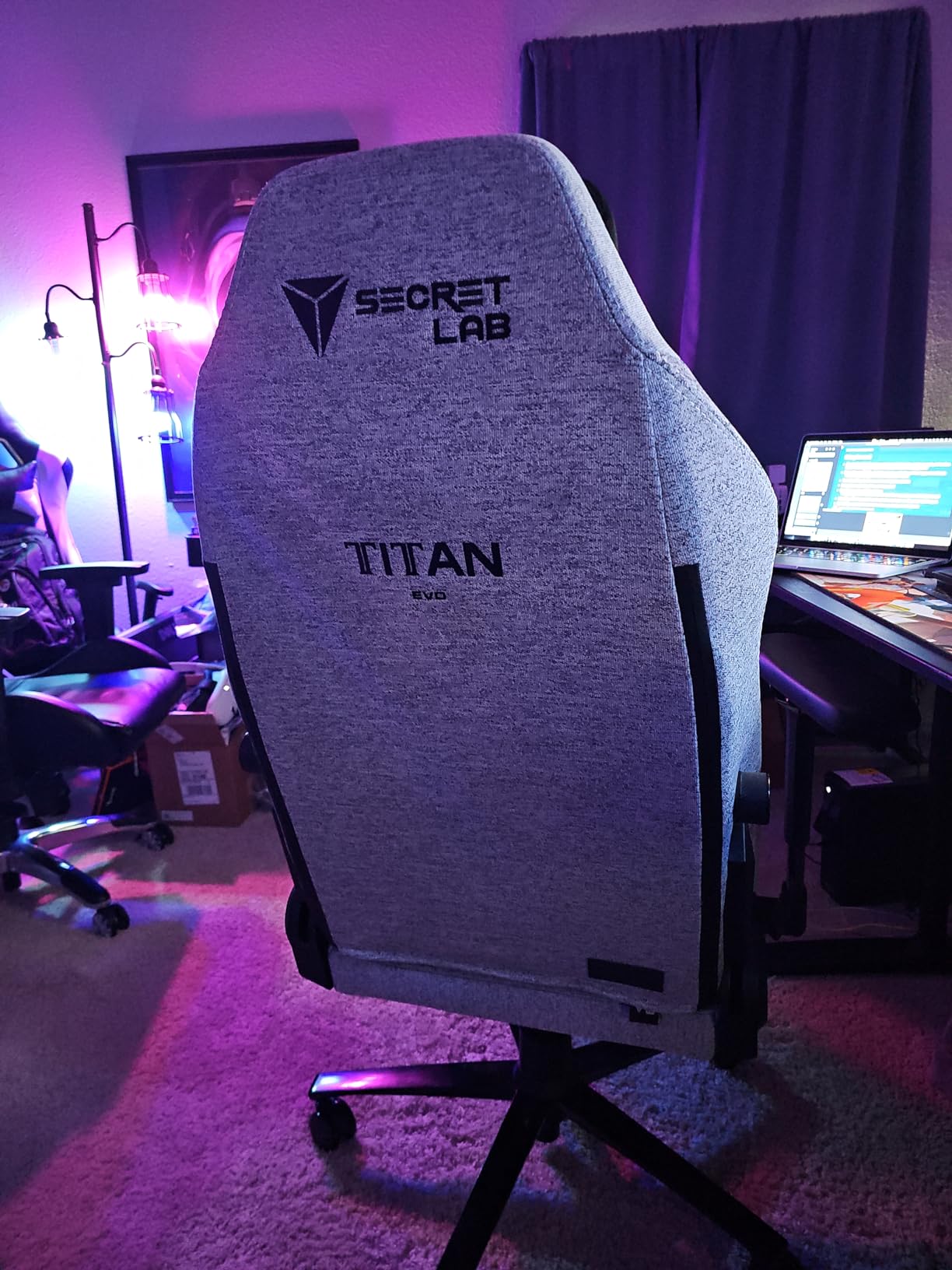 Secretlab Titan Evo Black3 Gaming Chair - Reclining, Ergonomic & Heavy Duty Computer Chair with 4D Armrests, Magnetic Head Pillow & Lumbar Support - Big and Tall Up to 395 lbs - Black - Fabric - Customer Photo 1