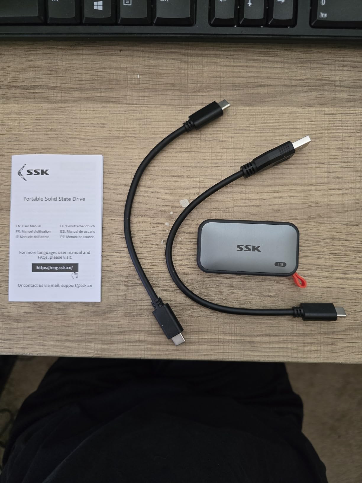 SSK Portable SSD 1TB External Solid State Drives, up to 1050MB/s USB C SSD External Hard Drive USB 3.2 Gen2 for iPhone 15/Pro, Windows, Mac, Android Phones and Tablets - Customer Photo 2