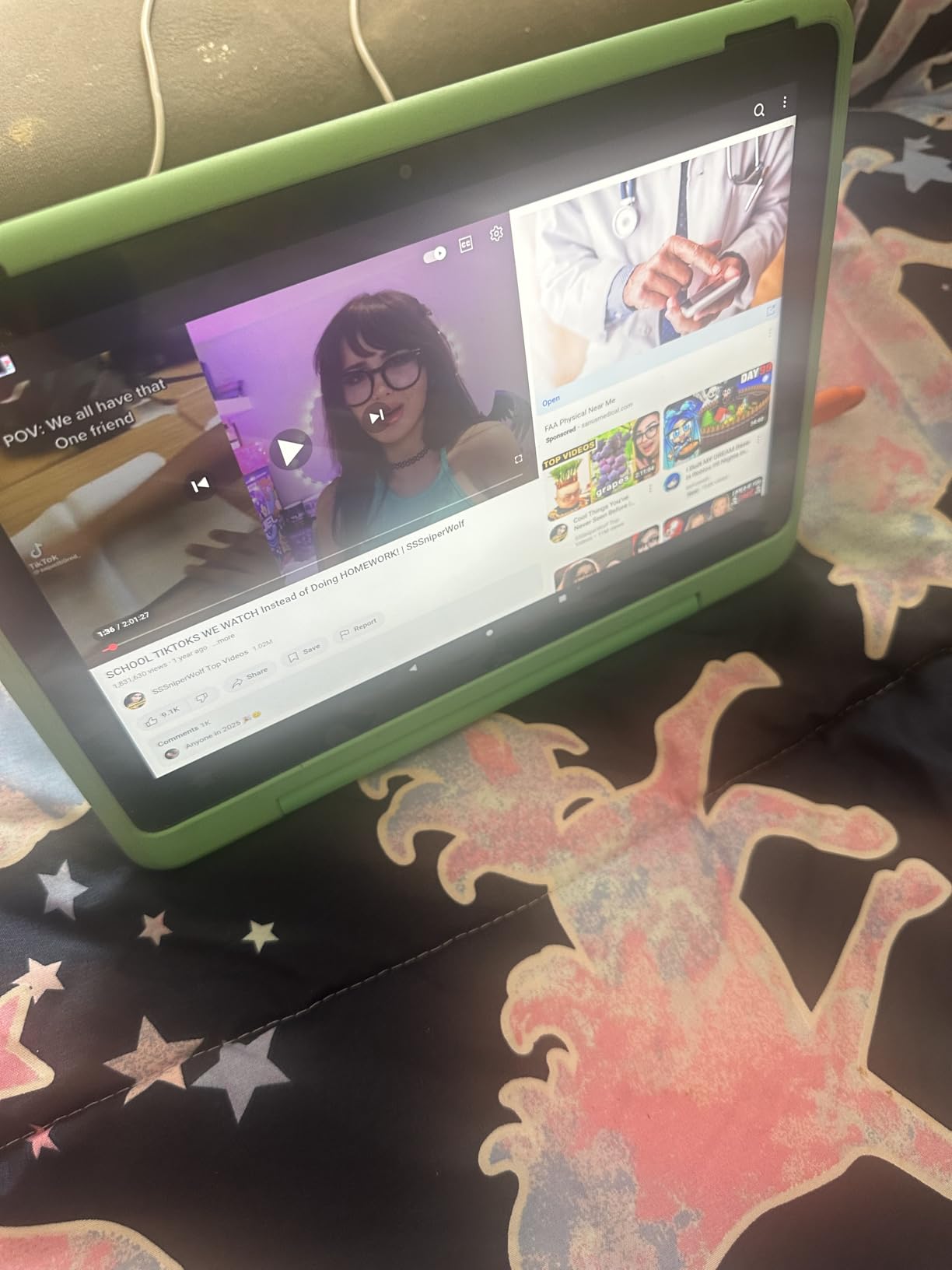 Amazon Fire HD 10 Kids Pro tablet (newest model) ages 6-12. Bright 10.1