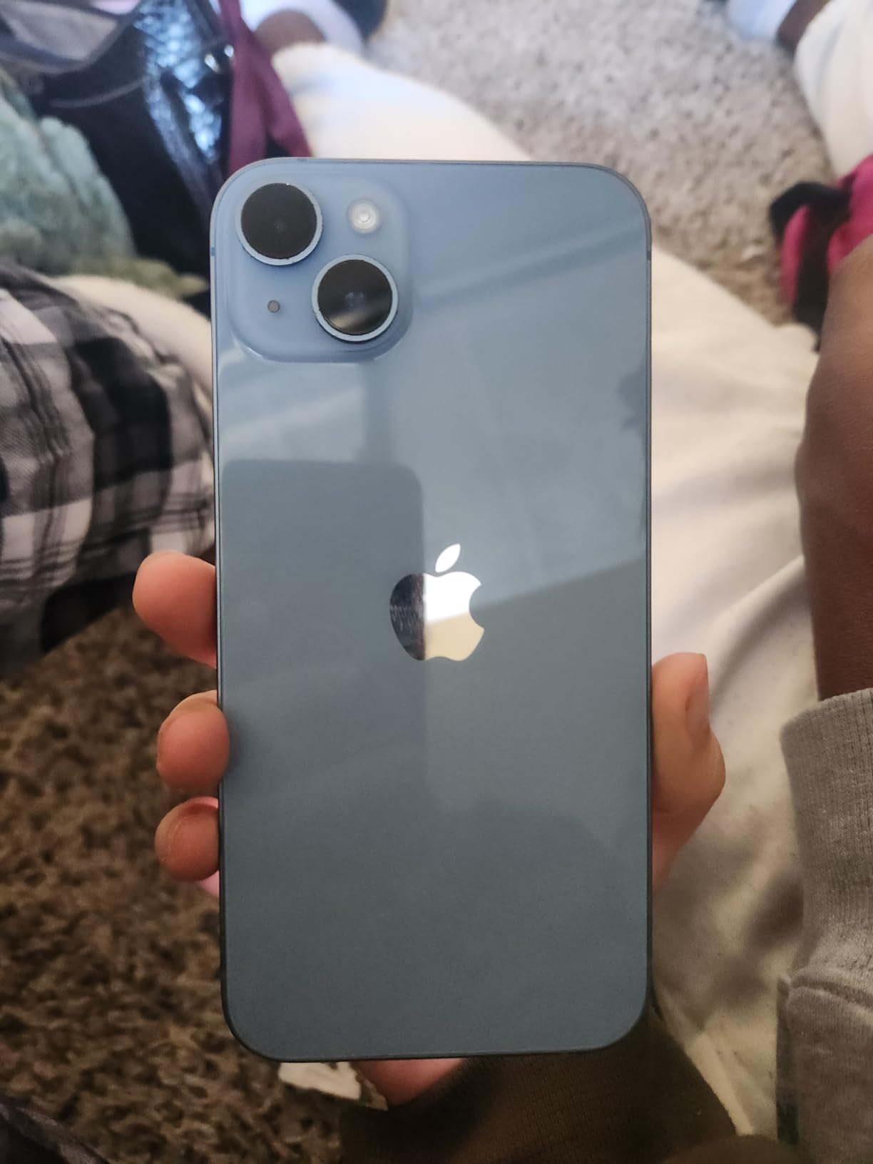 Apple iPhone 14 Plus, 128GB, Blue - Unlocked (Renewed) - Customer Photo 1