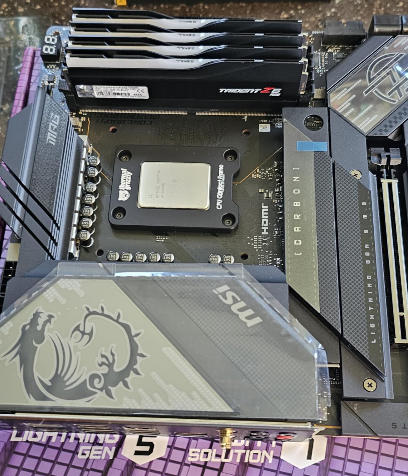 G.SKILL Trident Z5 RGB Series DDR5 RAM (Intel XMP 3.0) 32GB (2x16GB) 7200MT/s CL34-45-45-115 1.40V Desktop Computer Memory U-DIMM - Matte Black (F5-7200J3445G16GX2-TZ5RK) - Customer Photo 4