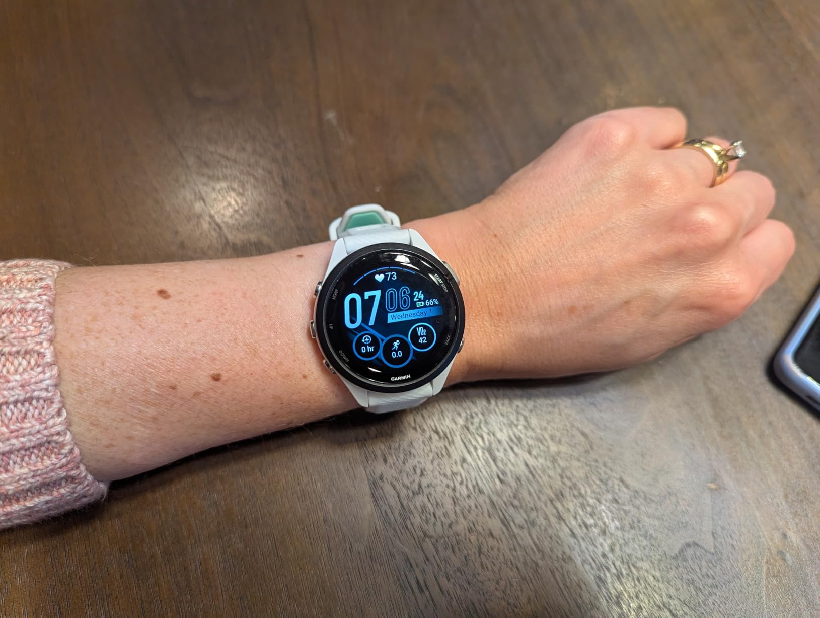 Garmin Forerunner 265 Running Smartwatch, Colorful AMOLED Display, Training Metrics and Recovery Insights, Black and Powder Gray Customer Review Garmin Forerunner 265 Running Smartwatch, Colorful AMOLED Display, Training Metrics and Recovery Insights, Black and Powder Gray - Customer Photo 3