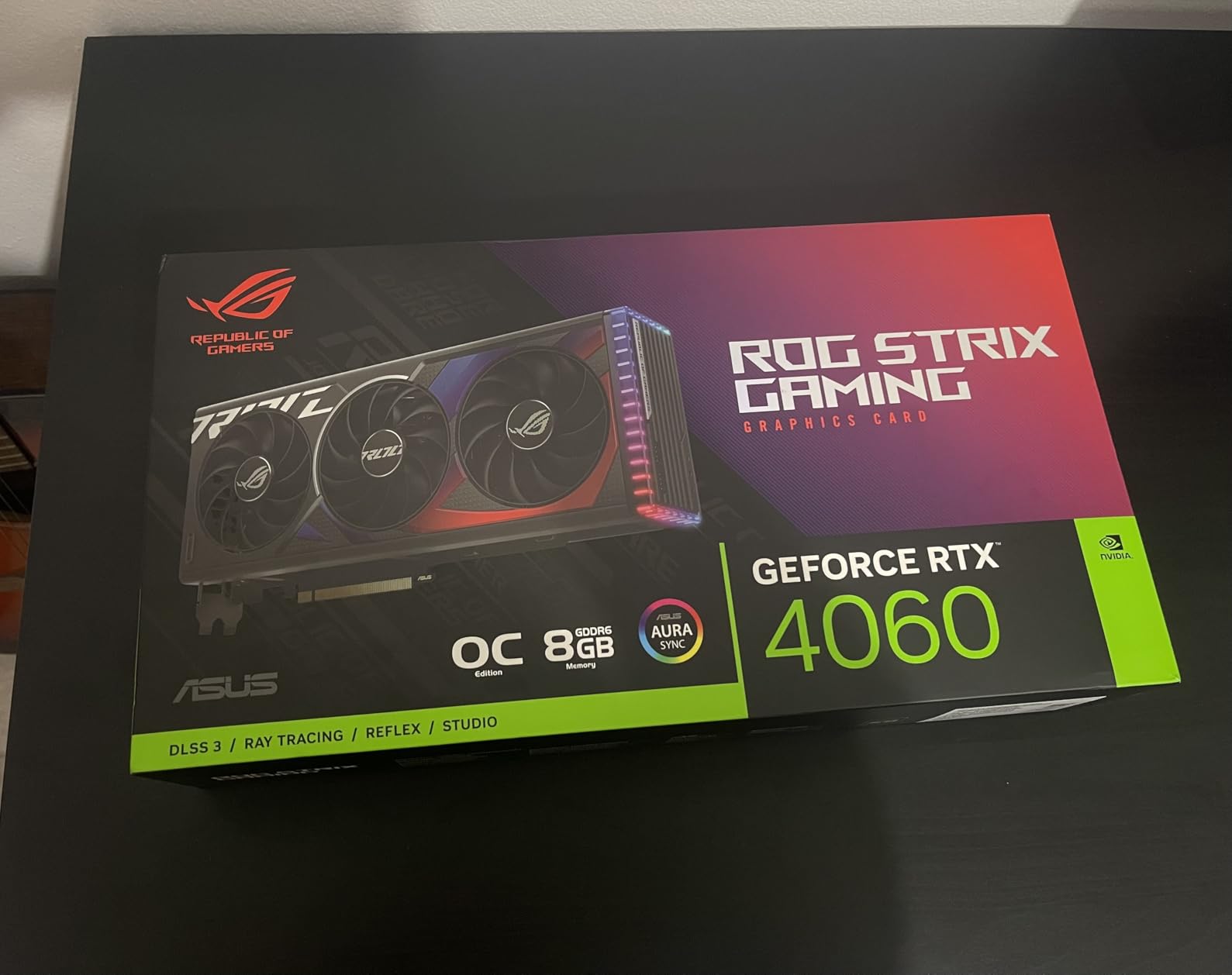 ASUS ROG Strix GeForce RTX™ 4060 OC Edition Gaming Graphics Card (PCIe 4.0, 8GB GDDR6, DLSS 3, HDMI 2.1a, DisplayPort 1.4a, Axial-tech Fan Design, Aura Sync, 0dB Technology) - Customer Photo 4