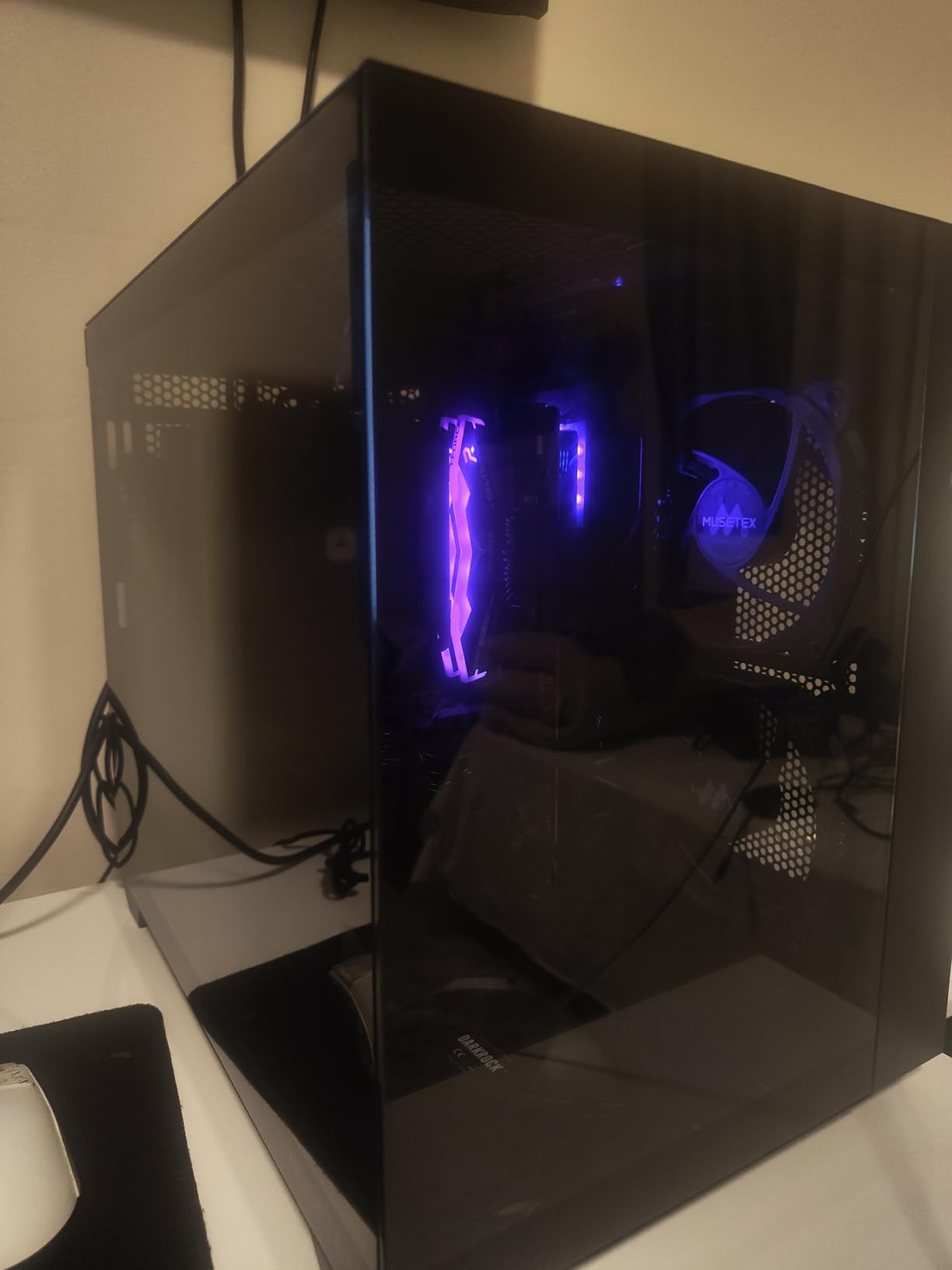 MUSETEX ATX PC Case, 3 x 120mm Fans Pre-Installed, 360MM RAD Support, 270° Full View Tempered Glass Gaming PC Case with Type-C, Mid Tower ATX Computer Case, Black, Y6 Customer Review MUSETEX ATX PC Case, 3 x 120mm Fans Pre-Installed, 360MM RAD Support, 270° Full View Tempered Glass Gaming PC Case with Type-C, Mid Tower ATX Computer Case, Black, Y6 - Customer Photo 2