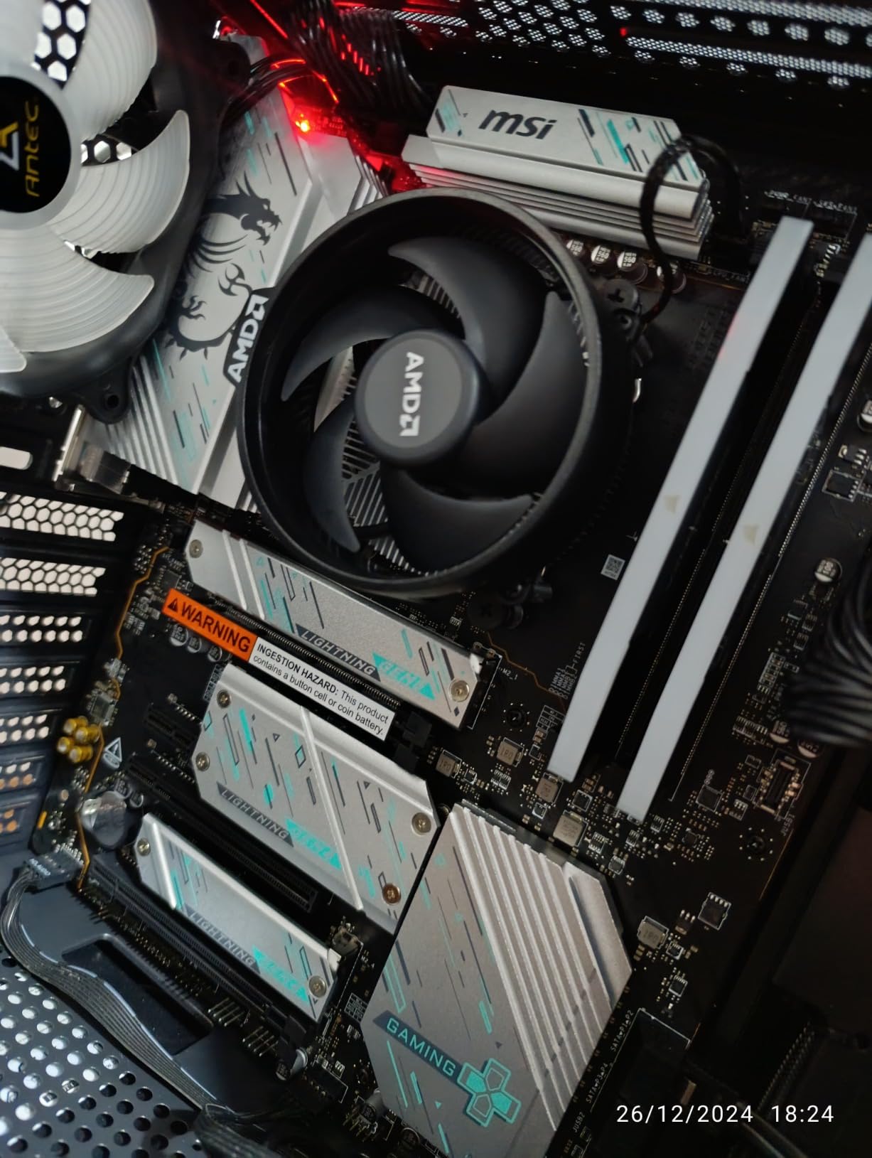 MSI X670E GAMING PLUS WIFI Gaming Motherboard (AMD Ryzen 9000/8000/7000 Series Processors, AM5, DDR5, PCIe 5.0, SATA 6Gb/s, M.2 slots, USB 3.2 Gen 2, Wi-Fi 6E, Bluetooth 5.3, 2.5Gbps LAN, HDMI/DP,ATX) - Customer Photo 2