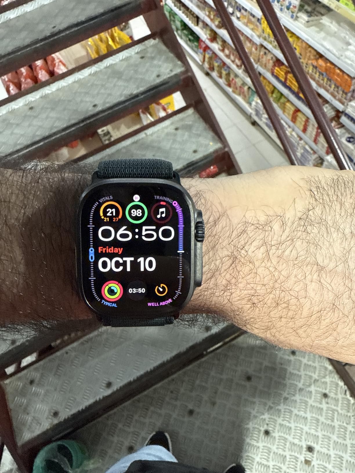 Apple Watch Ultra 2 [GPS + Cellular 49mm] Smartwatch with Rugged Titanium Case & Blue Alpine Loop Small. Fitness Tracker, Precision GPS, Action Button, Extra-Long Battery Life - Customer Photo 4