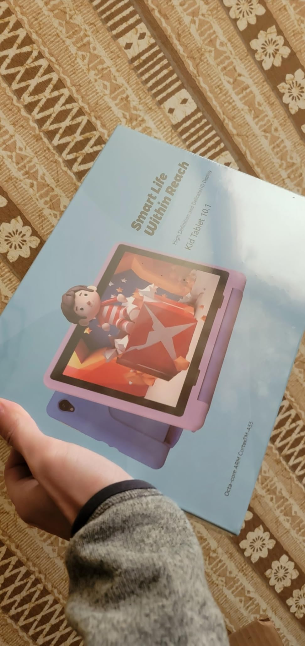 Kids Tablet｜Upgraded Android 14 Tablet 10 inch for Kids with Protective Case｜Octa-Core｜64GB｜1TB TF Card Expandable｜Dual Camera｜Parental Control｜Great Gift for Toddler(Blue) - Customer Photo 2