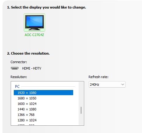 AOC C27G4ZH 27 AOC C27G4ZH 27