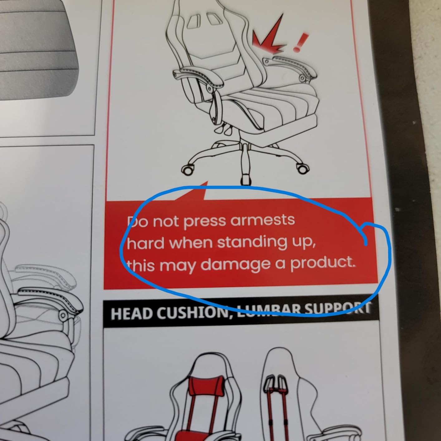 N-GEN GAMING Video Gaming Chair with Footrest Lumbar Support for Home Office High Back Recliner Height Adjustable Ergonomic Comfy Leather Computer Desk Chair (Black) customer photo 1