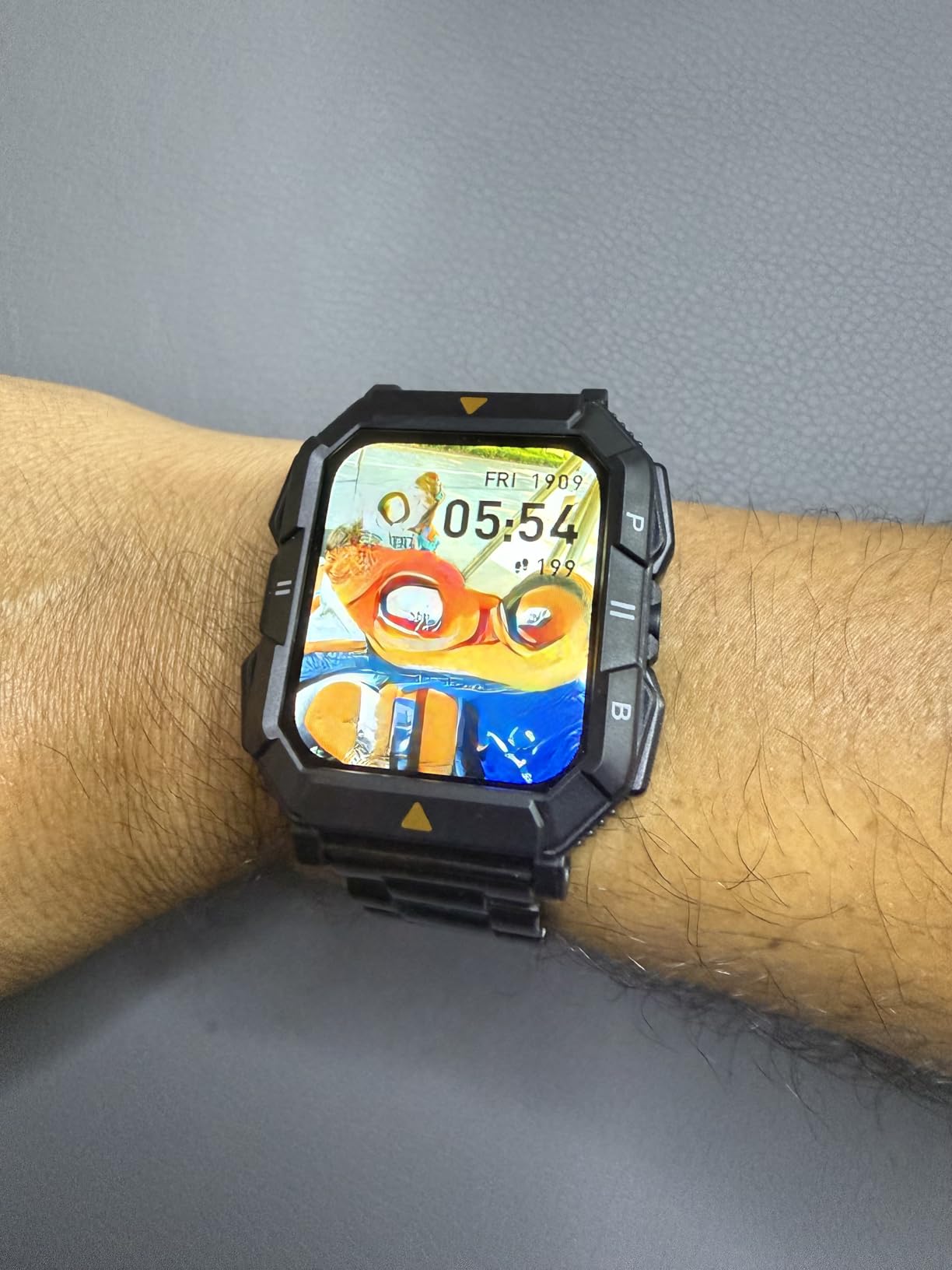 FATONIO Military Smart Watch for Men (Answer/Make Call), Fitness Smart Watch with Flashlight for Android and iPhone, Waterproof Fitness Tracker with Blood Oxygen/Heart Rate/Sleep/100+ Sport Modes Customer Review FATONIO Military Smart Watch for Men (Answer/Make Call), Fitness Smart Watch with Flashlight for Android and iPhone, Waterproof Fitness Tracker with Blood Oxygen/Heart Rate/Sleep/100+ Sport Modes - Customer Photo 4