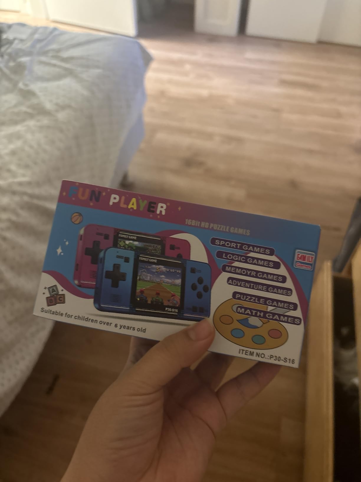 Handheld Game for Kids -Preloaded 220 Retro Video Games, Portable Gaming Player with Rechargeable Battery 3.0