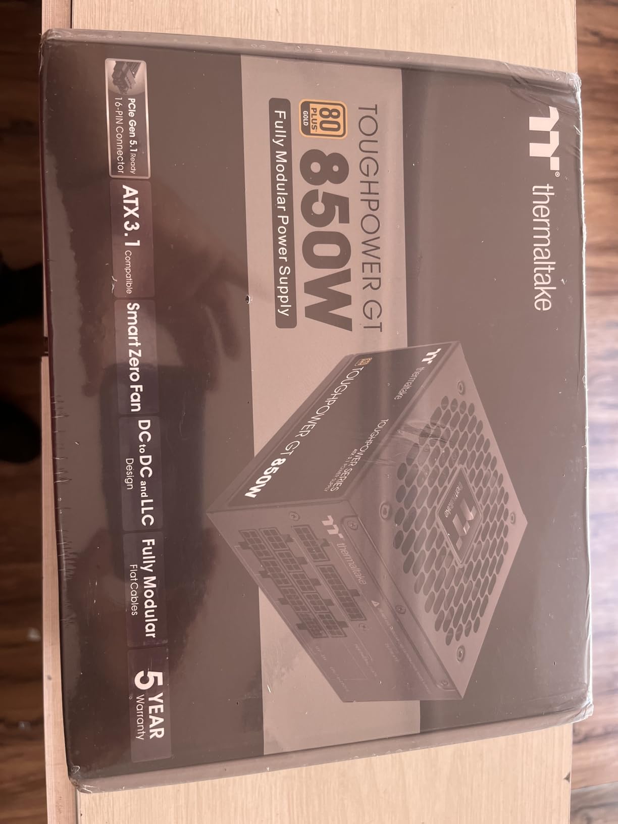 Thermaltake Toughpower GT 850W ATX 3.1 Standard Power Supply; 80 Plus Gold Efficiency; Smart Zero Fan; Native 450W PCIe 5.1 Connector; PS-TPT-0850FNFAGU-3; 5 Year Warranty Customer Review Thermaltake Toughpower GT 850W ATX 3.1 Standard Power Supply; 80 Plus Gold Efficiency; Smart Zero Fan; Native 450W PCIe 5.1 Connector; PS-TPT-0850FNFAGU-3; 5 Year Warranty - Customer Photo 4