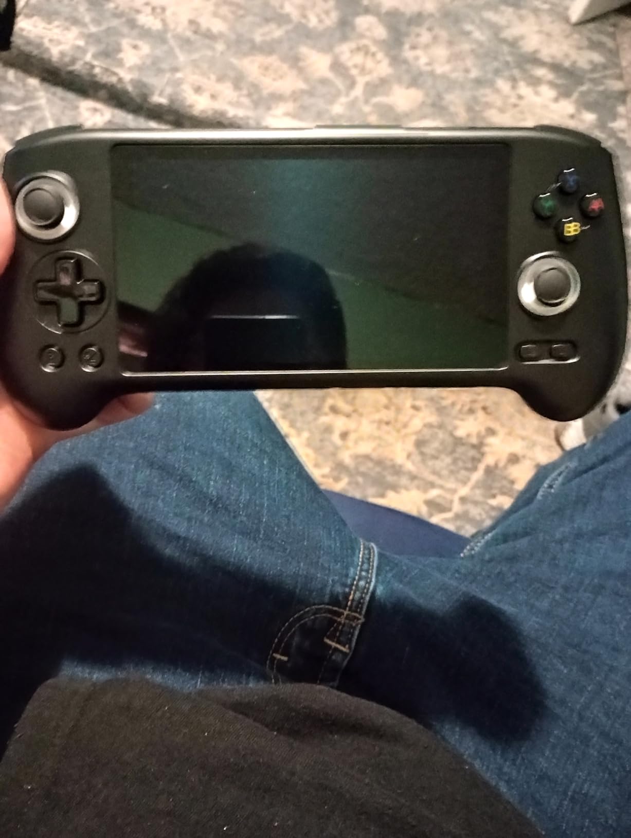 RG556 Retro Handheld Game Console , Android 13 System Unisoc T820 Processor 5.48 Touch Inch AMOLED Screen 5500mAh Battery Support WiFi Online DP Output (Transparent Blue) - Customer Photo 1