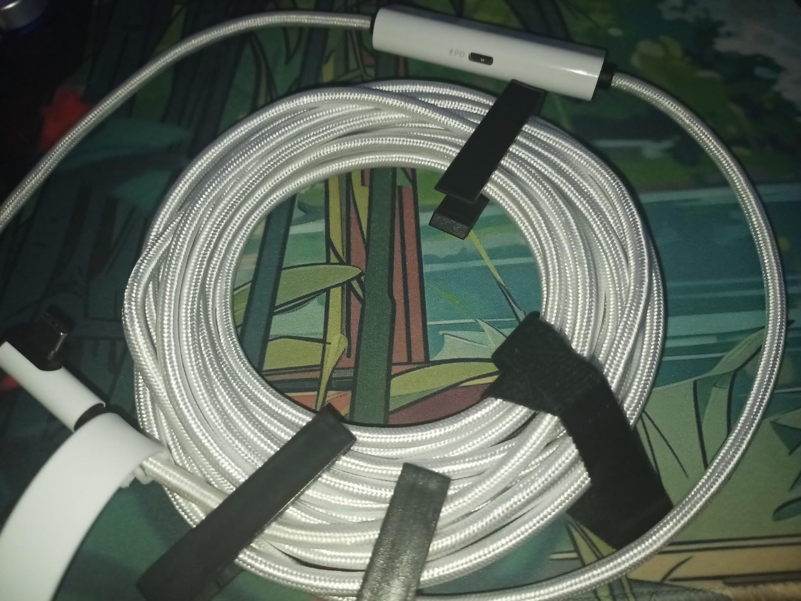 JSAUX Link Cable with 18W Charging 16ft, Compatible with Oculus Meta Quest 3S/ 3/ 2/ Pro and Pico 4, PC VR, Steam VR Accessories, 2-in-1 High Speed 5Gbs USB3.0 to USB C Data Cord for VR Headset - Customer Photo 1