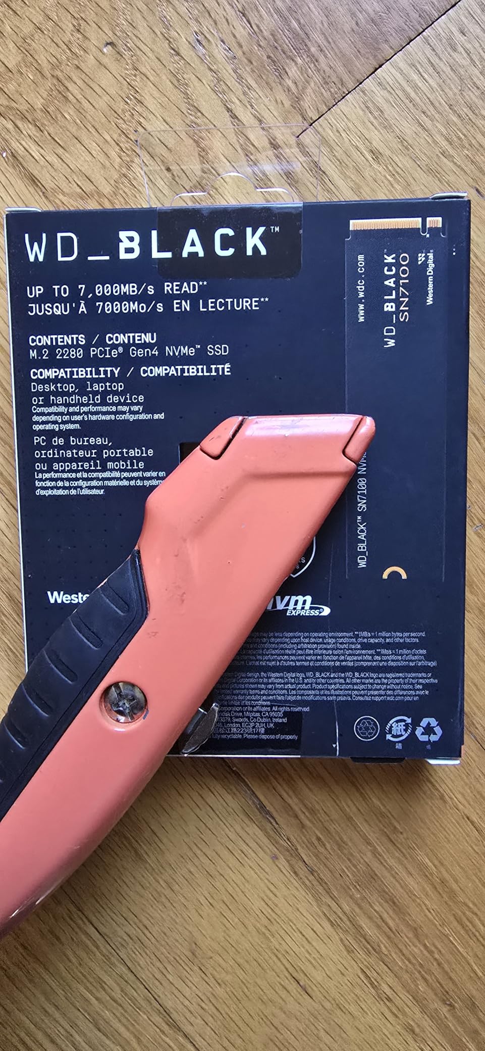 WD_BLACK 1TB SN7100 NVMe SSD Internal Solid State Drive - Gen4 PCIe, M.2 2280, Up to 7,250 MB/s - WDS100T4X0E Customer Review WD_BLACK 1TB SN7100 NVMe SSD Internal Solid State Drive - Gen4 PCIe, M.2 2280, Up to 7,250 MB/s - WDS100T4X0E - Customer Photo 2