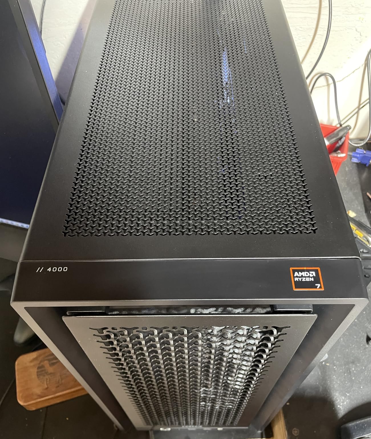 CORSAIR 4000D RS Frame Modular High Airflow Mid-Tower PC Case – 3X CORSAIR RS Fans – InfiniRail Fan Mounting System – Fits Multiple 360mm Radiators – Reverse Connector Motherboard Compatible – Black Customer Review CORSAIR 4000D RS Frame Modular High Airflow Mid-Tower PC Case – 3X CORSAIR RS Fans – InfiniRail Fan Mounting System – Fits Multiple 360mm Radiators – Reverse Connector Motherboard Compatible – Black - Customer Photo 1