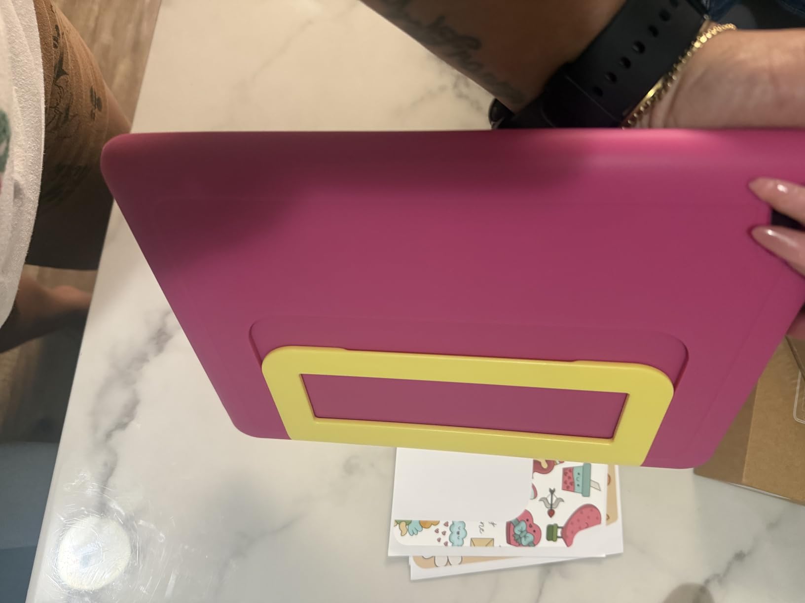 Kids Tablet 10 Inch Android 14 Tablet for Kids Ages 3-12, Octa-Core with Case, Parental Controls,14GB+64GB Storage (TF Expand 1TB), 5G WiFi, BT5.3, Pink - Customer Photo 1