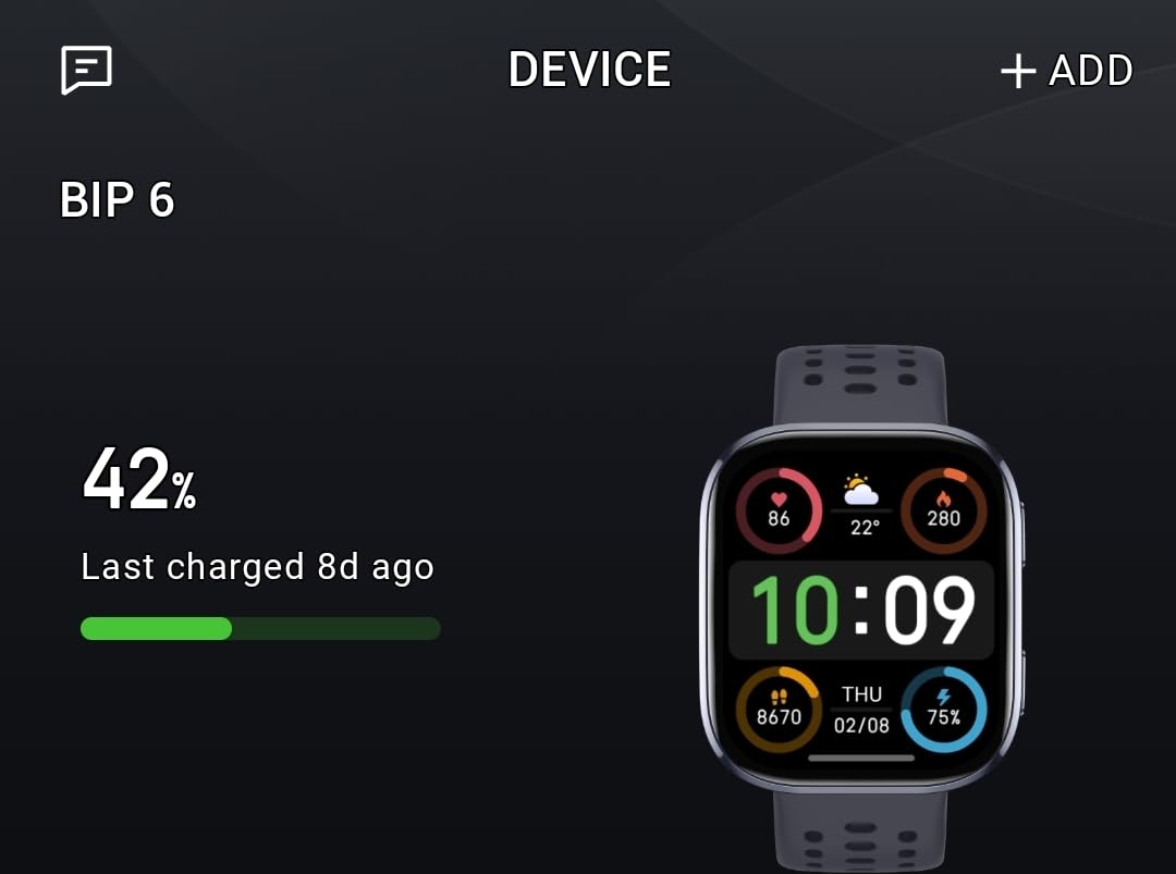 Amazfit Bip 6 Smart Watch 46mm, 14 Day Battery, 1.97 Amazfit Bip 6 Smart Watch 46mm, 14 Day Battery, 1.97