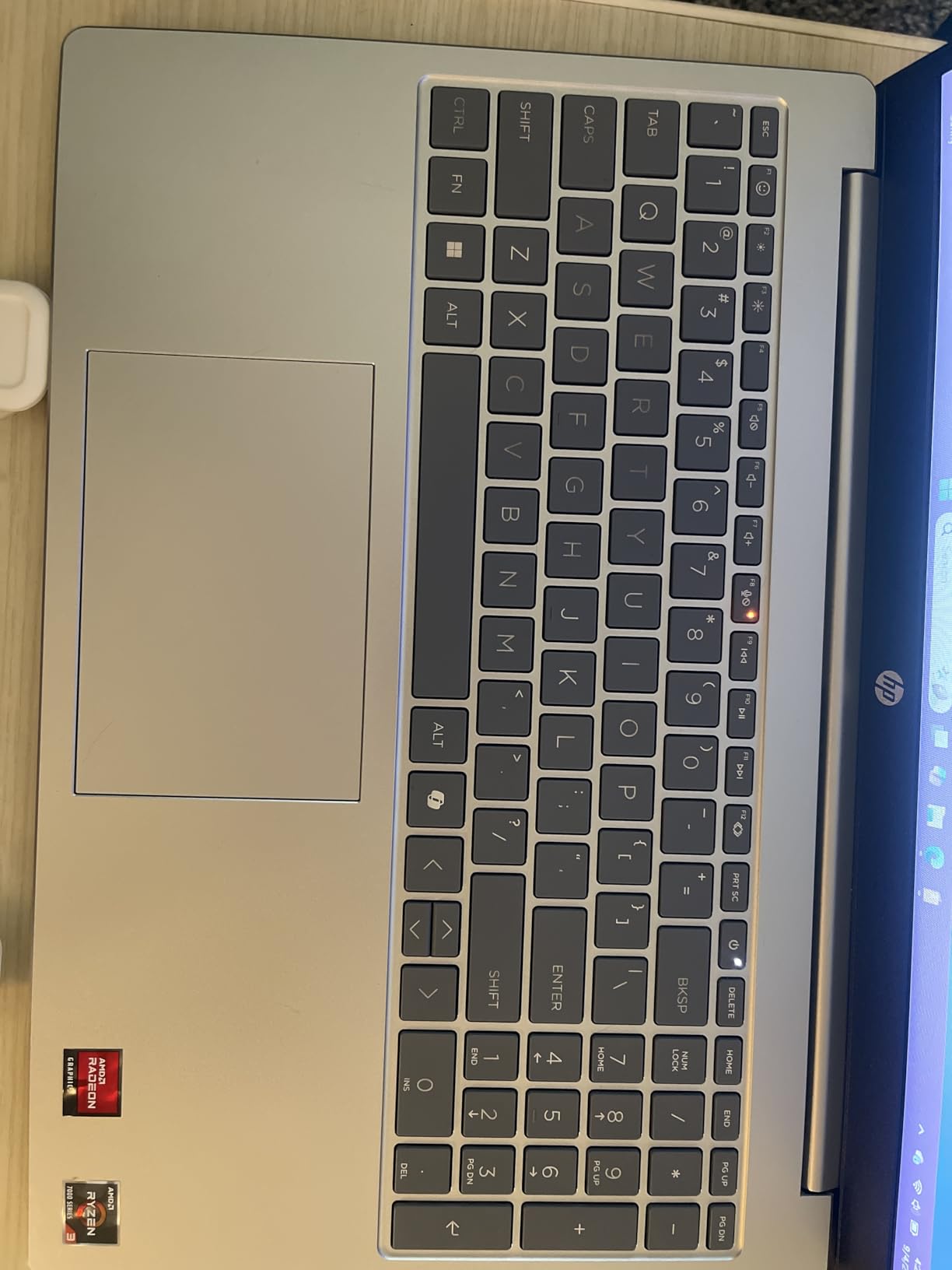 HP 15.6 inch Laptop, HD Touchscreen Display, AMD Ryzen 3 7320U, 8 GB RAM, 128 GB SSD, AMD Radeon Graphics, Windows 11 Home in S Mode, Natural Silver, 15- fc0099nr - Customer Photo 2
