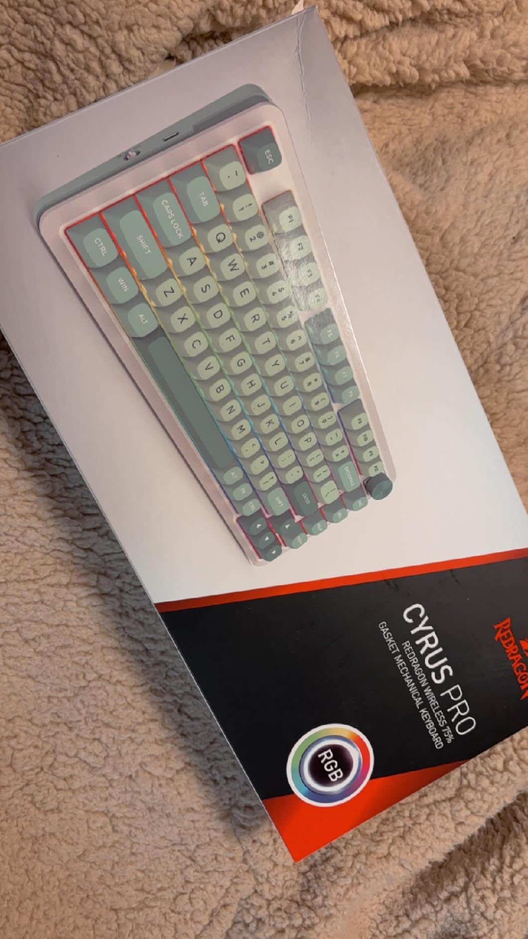 Redragon K713 Wireless Mechanical Keyboard, Gasket Mounted RGB Gaming Keyboard, 3-Mode (2.4G/BT/USB), Pre-Lubed Linear Red Switches, 75% Layout, 82 Keys Hot Swappable for PC/Mac - Black Customer Review Redragon K713 Wireless Mechanical Keyboard, Gasket Mounted RGB Gaming Keyboard, 3-Mode (2.4G/BT/USB), Pre-Lubed Linear Red Switches, 75% Layout, 82 Keys Hot Swappable for PC/Mac - Black - Customer Photo 2