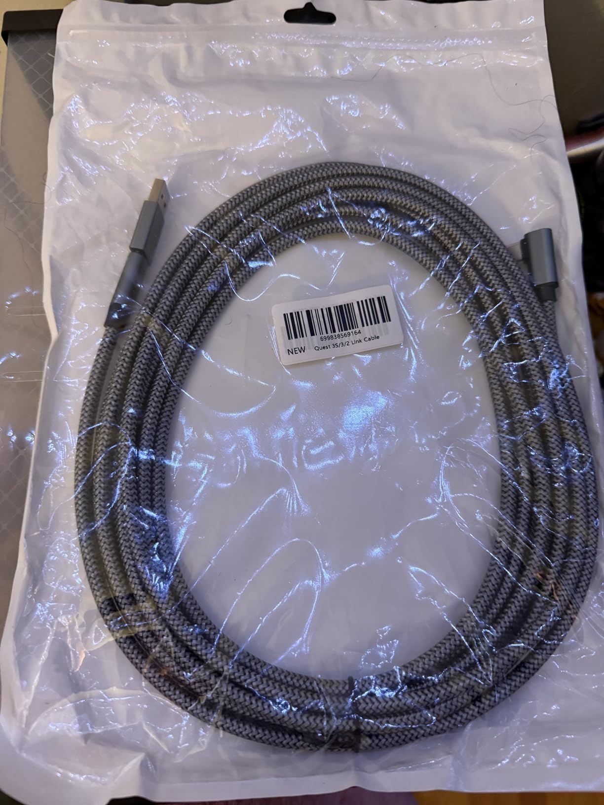 Hagibis Link Cable 16FT Compatible for Meta Quest 3S/3/2/Pro & Pico 4, 5Gbps High-Speed Data Transfer & Charging Cord, PC VR/Steam VR Compatible, USB3.0 Type C to C (Quest 3S/3/2 Link Cable) - Customer Photo 1