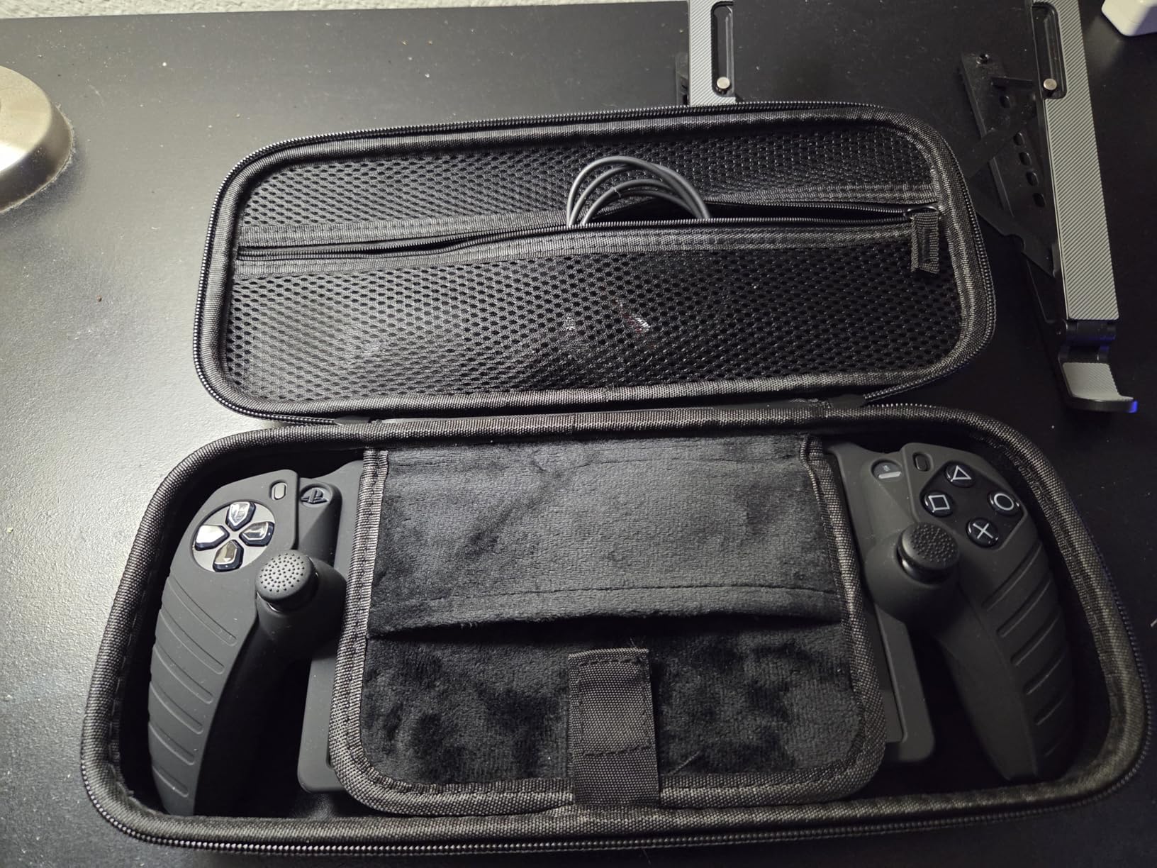 FUNLAB Case Accessories for Playstation Portal Compatible with Ps Portal Cover Bundle, Slim Carrying Case for Ps5 Portal with Silicone Protective Cover, Screen Protector, 4 Thumb Grips for Travel - Black - Customer Photo 2