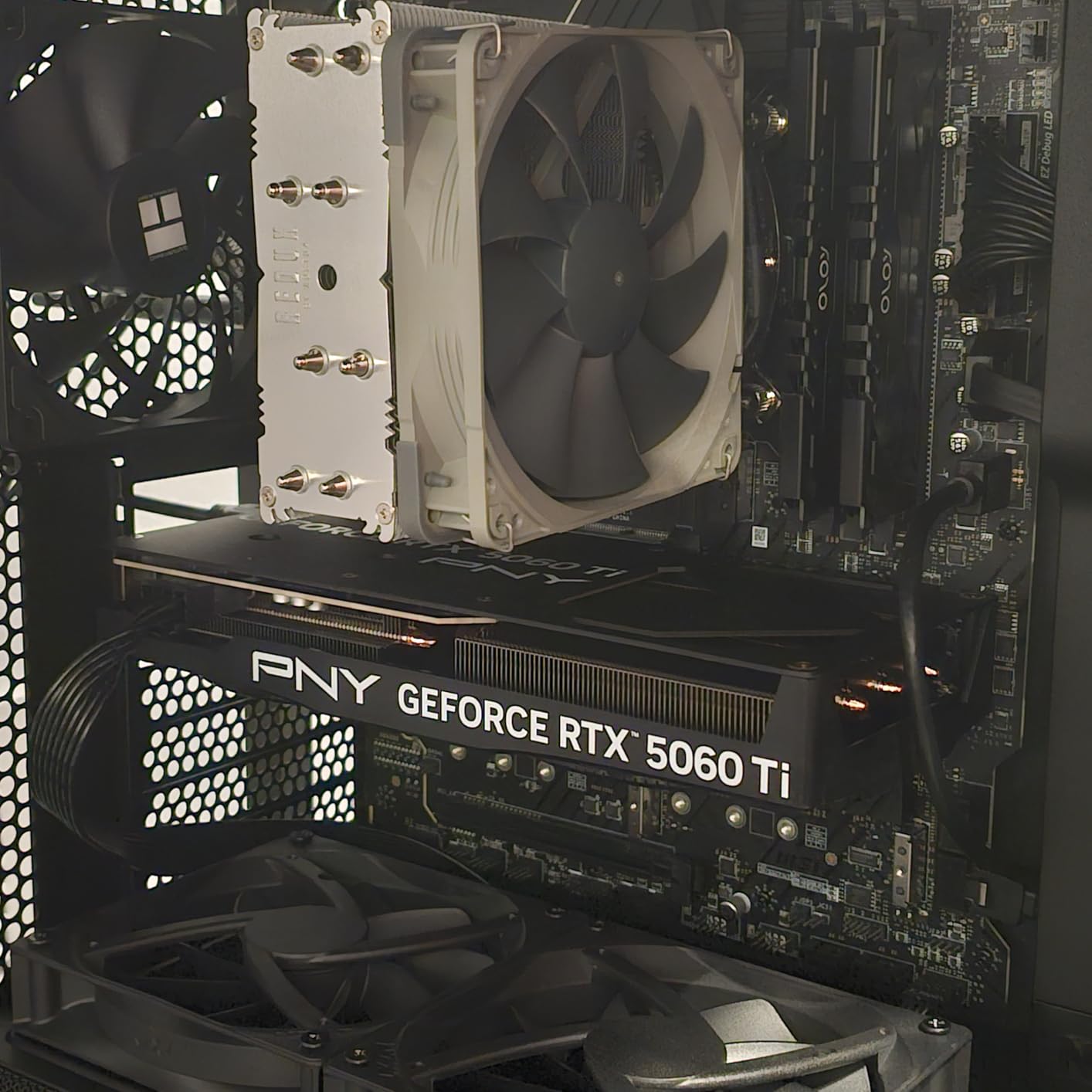 PNY NVIDIA GeForce RTX™ 5060 Ti Epic-X™ ARGB OC Triple Fan, Graphics Card (8GB GDDR7, 128-bit, Boost Speed: 2692 MHz, SFF-Ready, PCIe® 5.0, HDMI®/DP 2.1, 2-Slot, NVIDIA Blackwell Architecture, DLSS 4) - Customer Photo 1