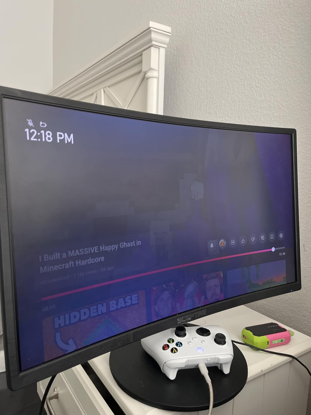 Sceptre New Curved 27-inch Gaming Monitor 100Hz 1080p R1500 98% sRGB HDMI x2 VGA Build-in Speakers, VESA Wall Mount Machine Black 2026 (C275W-1920RN Series) - Customer Photo 2