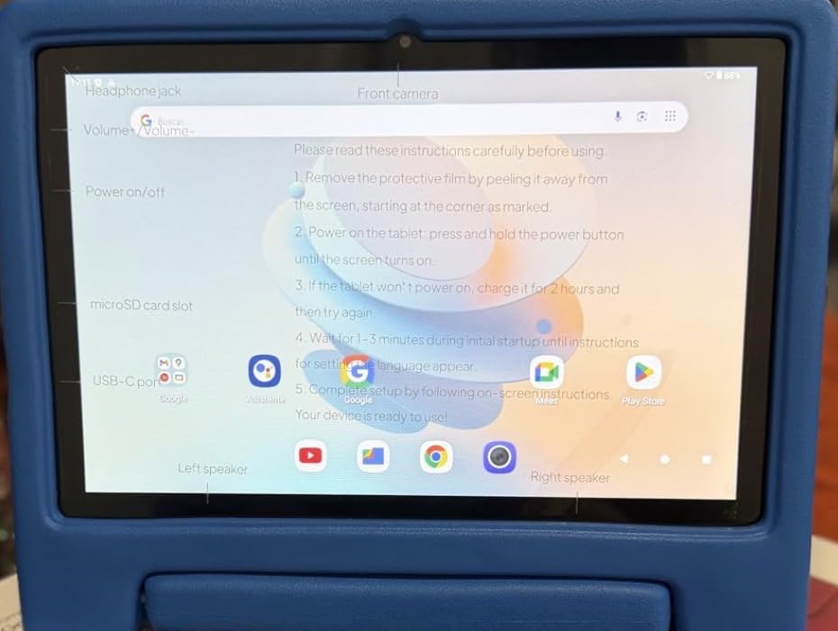 2026 Kids Tablet, 10.1 Inch Android 15 Tablet for Kids, 8+64GB Storage (1TB Expand), Octa-Core, WiFi 6, Pre-Installed Educational Apps, Parental Control, with EVA Protective Case, Eye Protection Mode customer photo 2