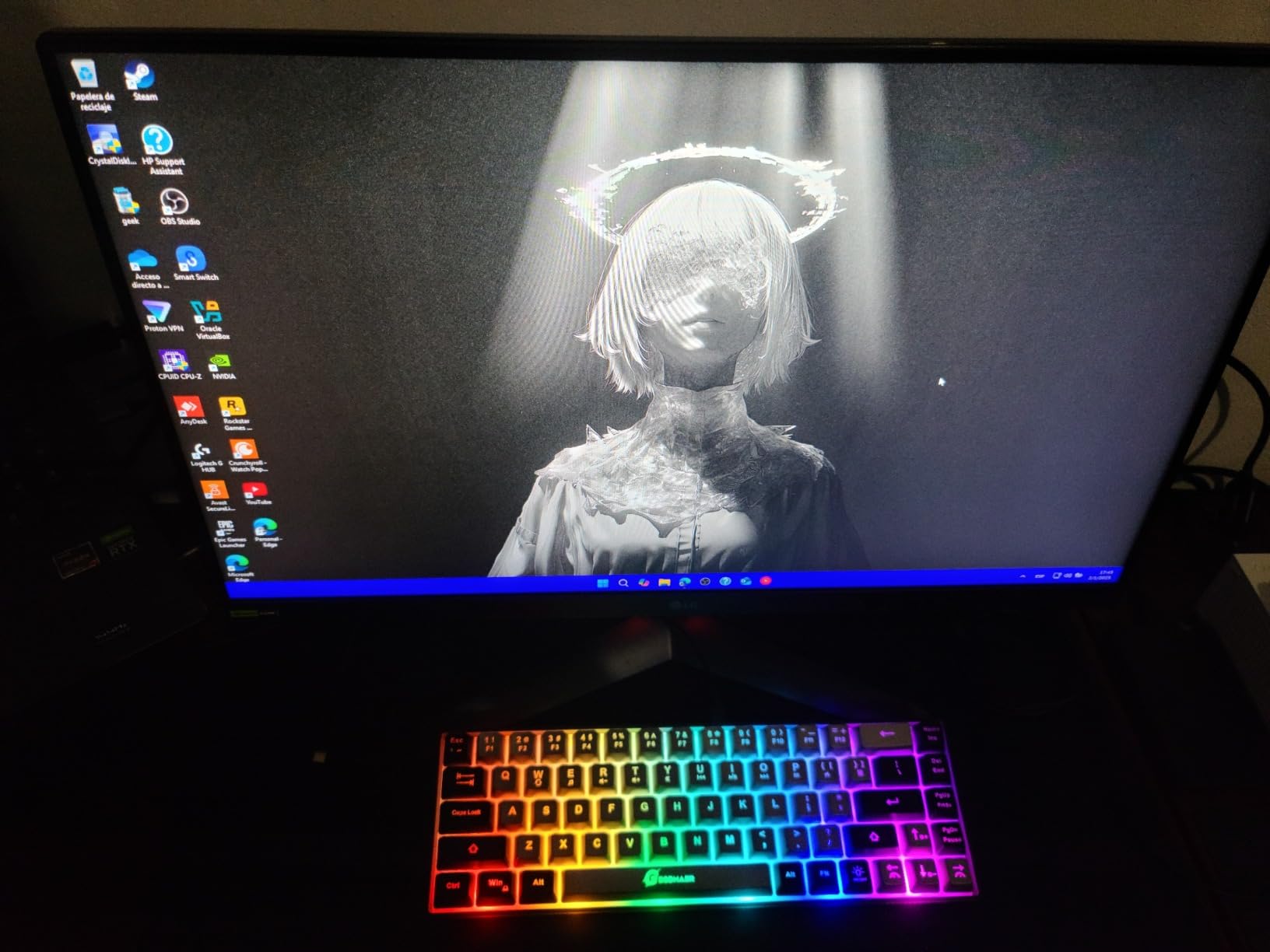 LG 24G411A-B 24-inch Ultragear Full HD (1920 x 1080) IPS Gaming Monitor, 144Hz (O/C), 1ms MBR, NVIDIA G-Sync Compatible, AMD FreeSync, HDR10, HDMI, DisplayPort, Slim Stand, Black Customer Review LG 24G411A-B 24-inch Ultragear Full HD (1920 x 1080) IPS Gaming Monitor, 144Hz (O/C), 1ms MBR, NVIDIA G-Sync Compatible, AMD FreeSync, HDR10, HDMI, DisplayPort, Slim Stand, Black - Customer Photo 1