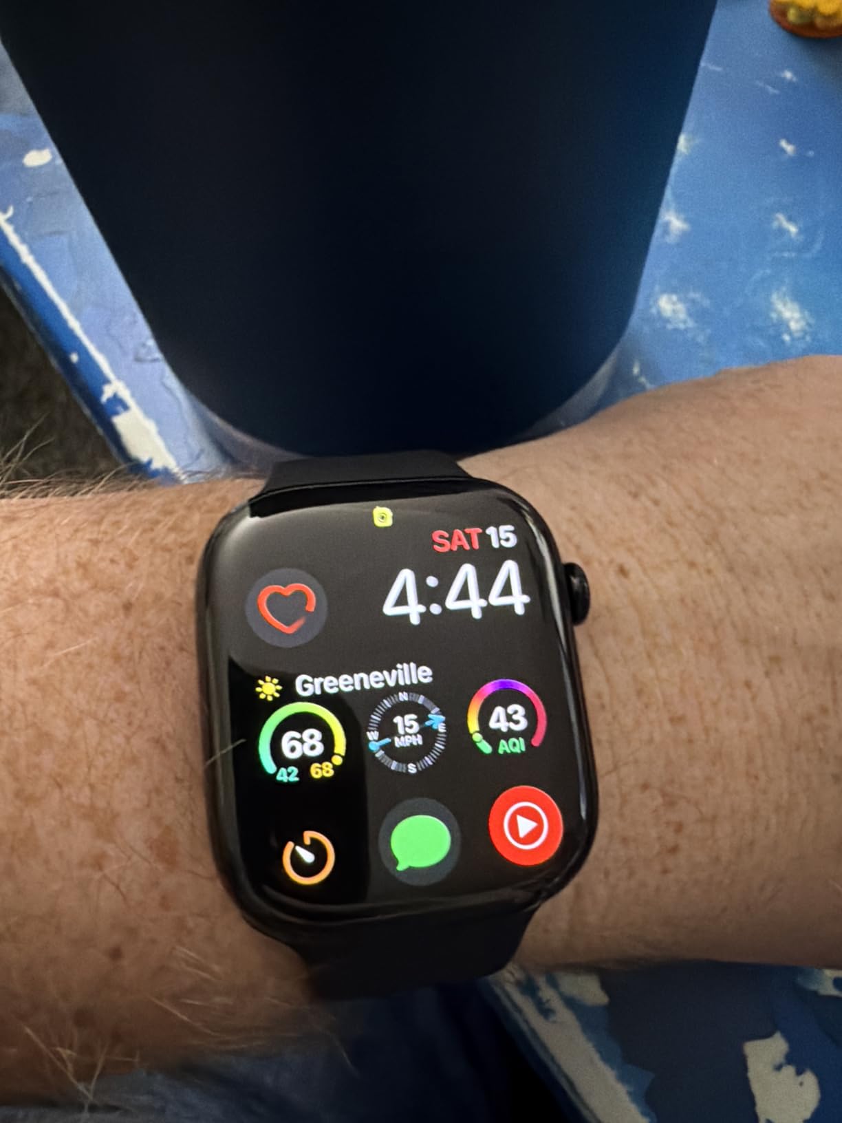 Apple Watch Series 11 [GPS + Cellular 46mm] Smartwatch with Jet Black Aluminum Case with Black Sport Band - M/L. Sleep Score, Fitness Tracker, Health Monitoring, Always-On Display, Water Resistant - Customer Photo 2