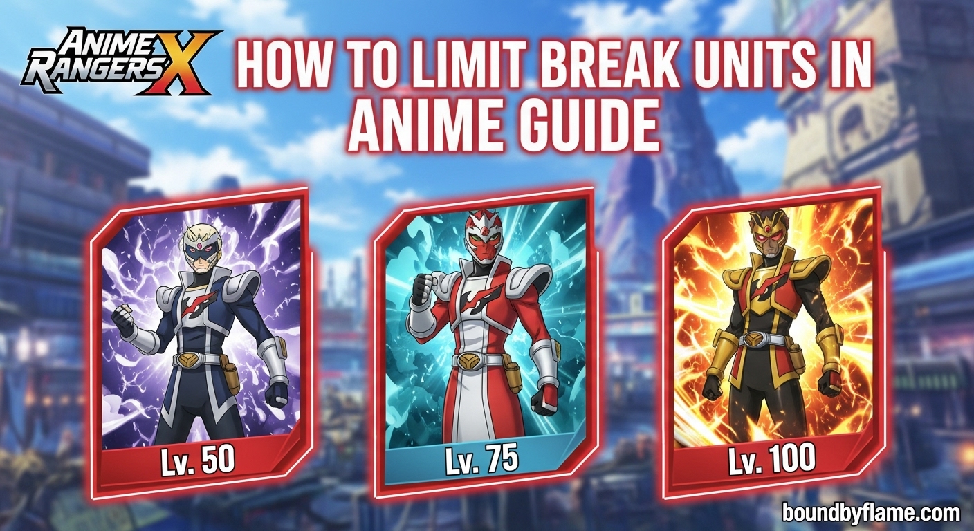 Limit Break Units in Anime Rangers X