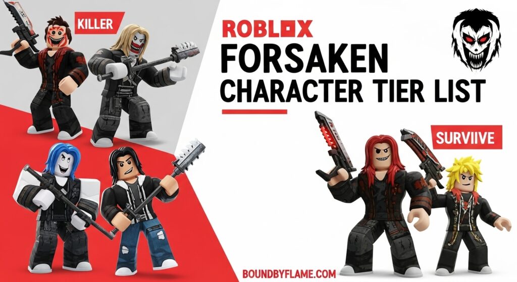 Roblox Forsaken Character Tier List March 2026 Best Killers Survivors Roblox Forsaken Character Tier List 1024x559 