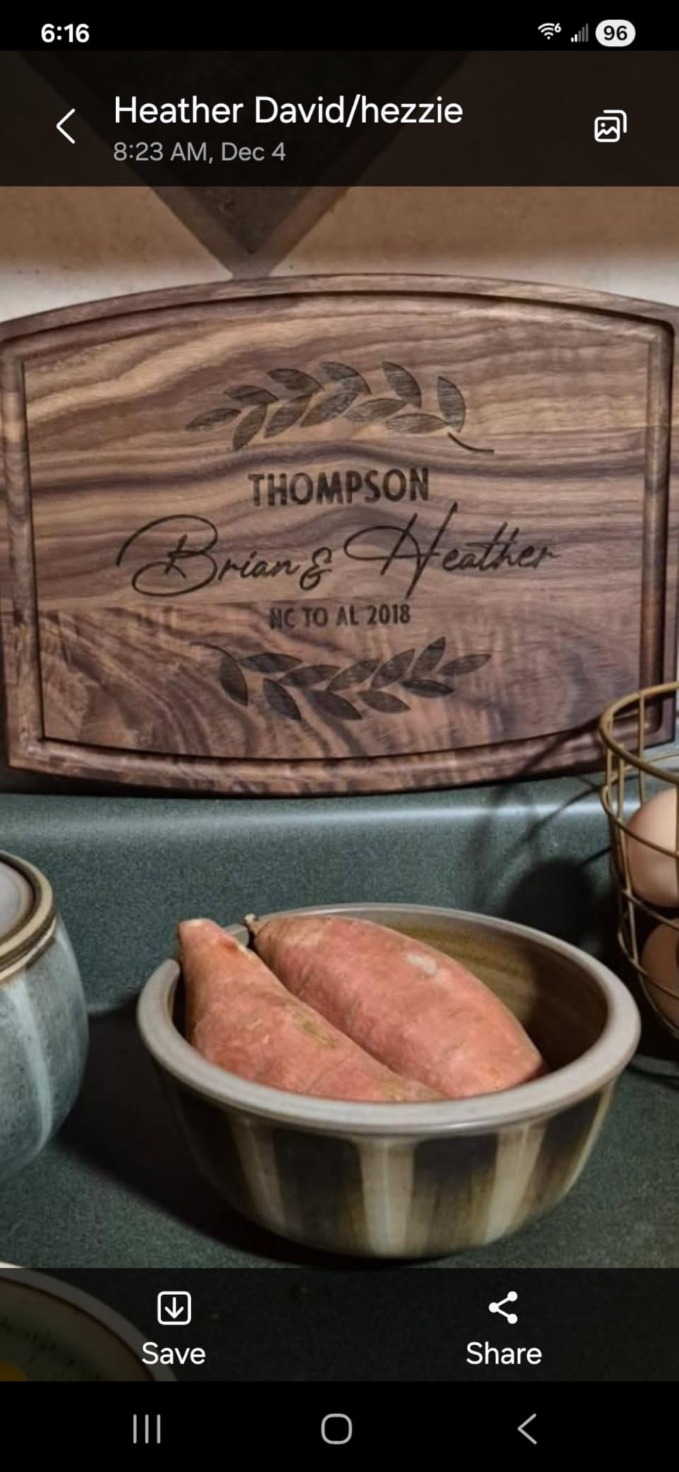 Personalized Christmas Gifts, Personalized Cutting Boards – Custom Engraved Wood Charcuterie Board – Wedding, Bridal Shower,Anniversary & Housewarming – Perfect for Couples, Family - Customer Photo 1